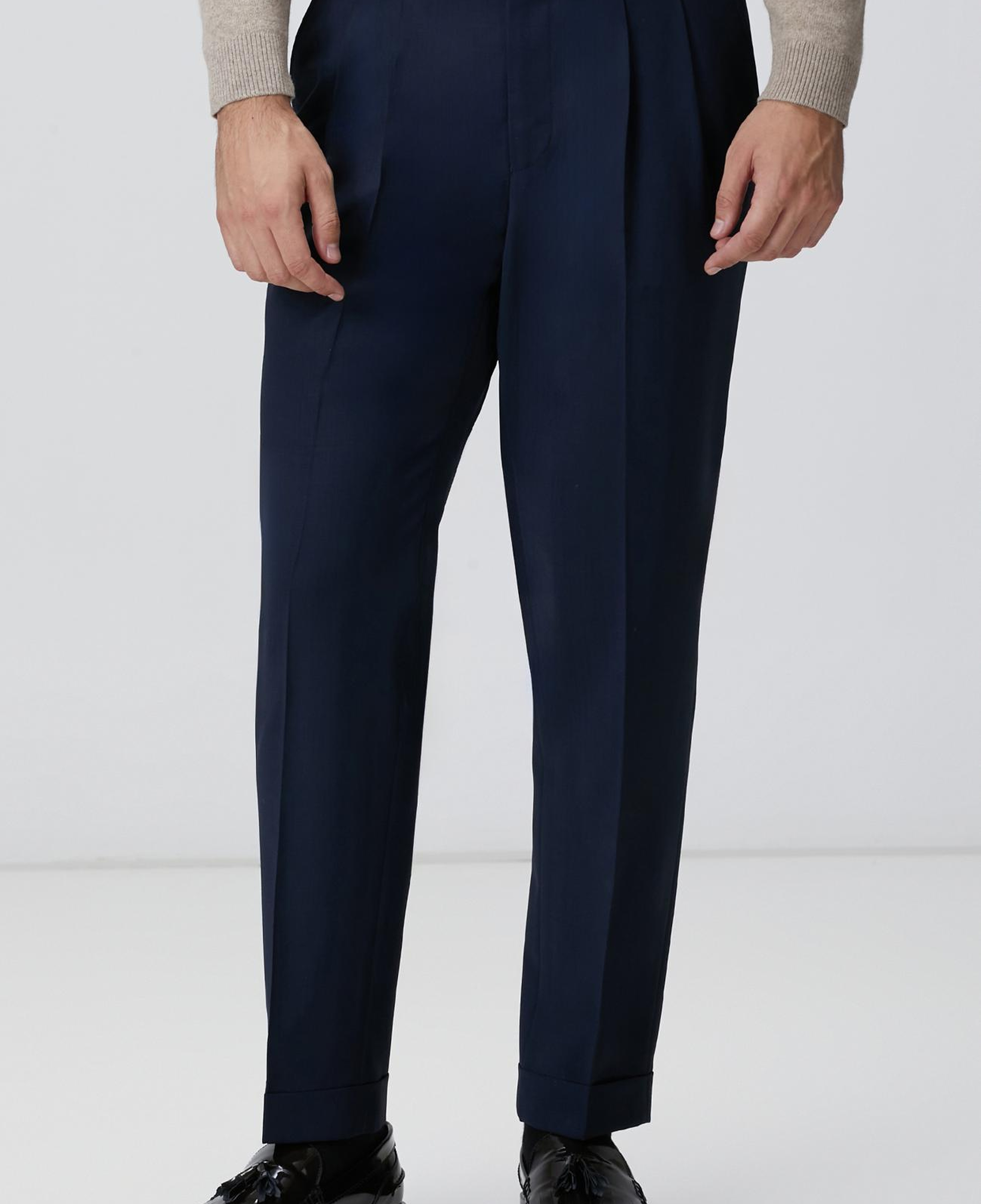 Network Erkek Lacivert Keten Karışımlı Pantolon