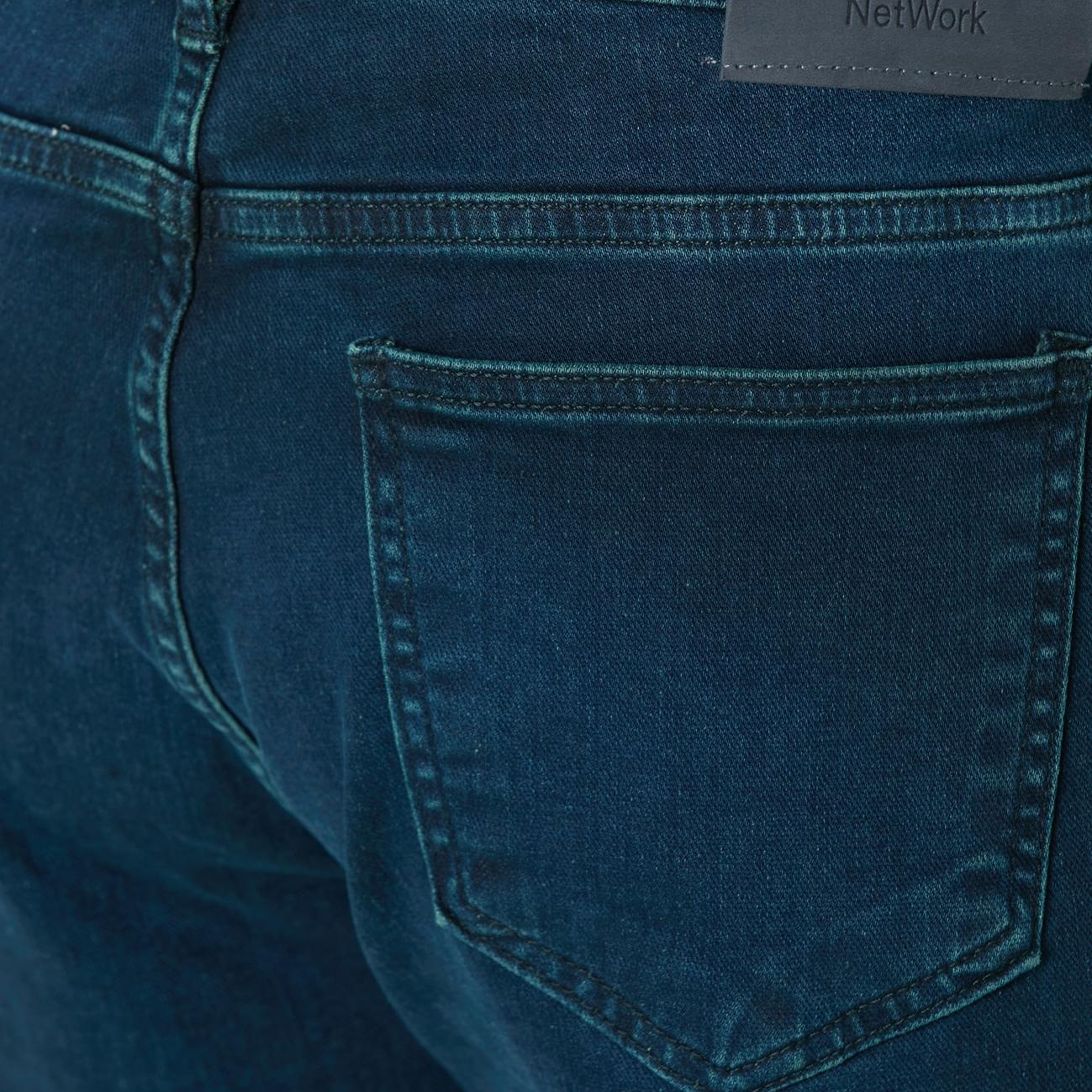 Network Erkek Lacivert Örme Denim Pantolon