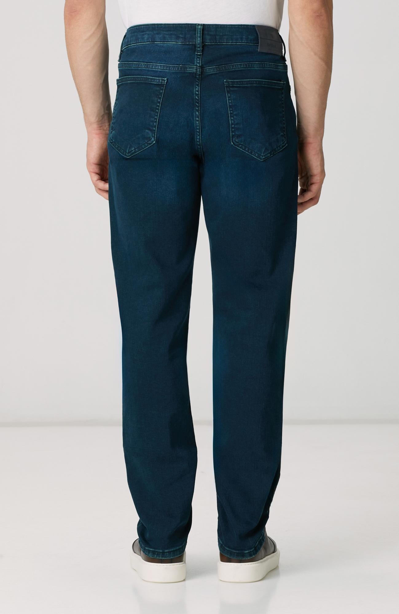 Network Erkek Lacivert Örme Denim Pantolon