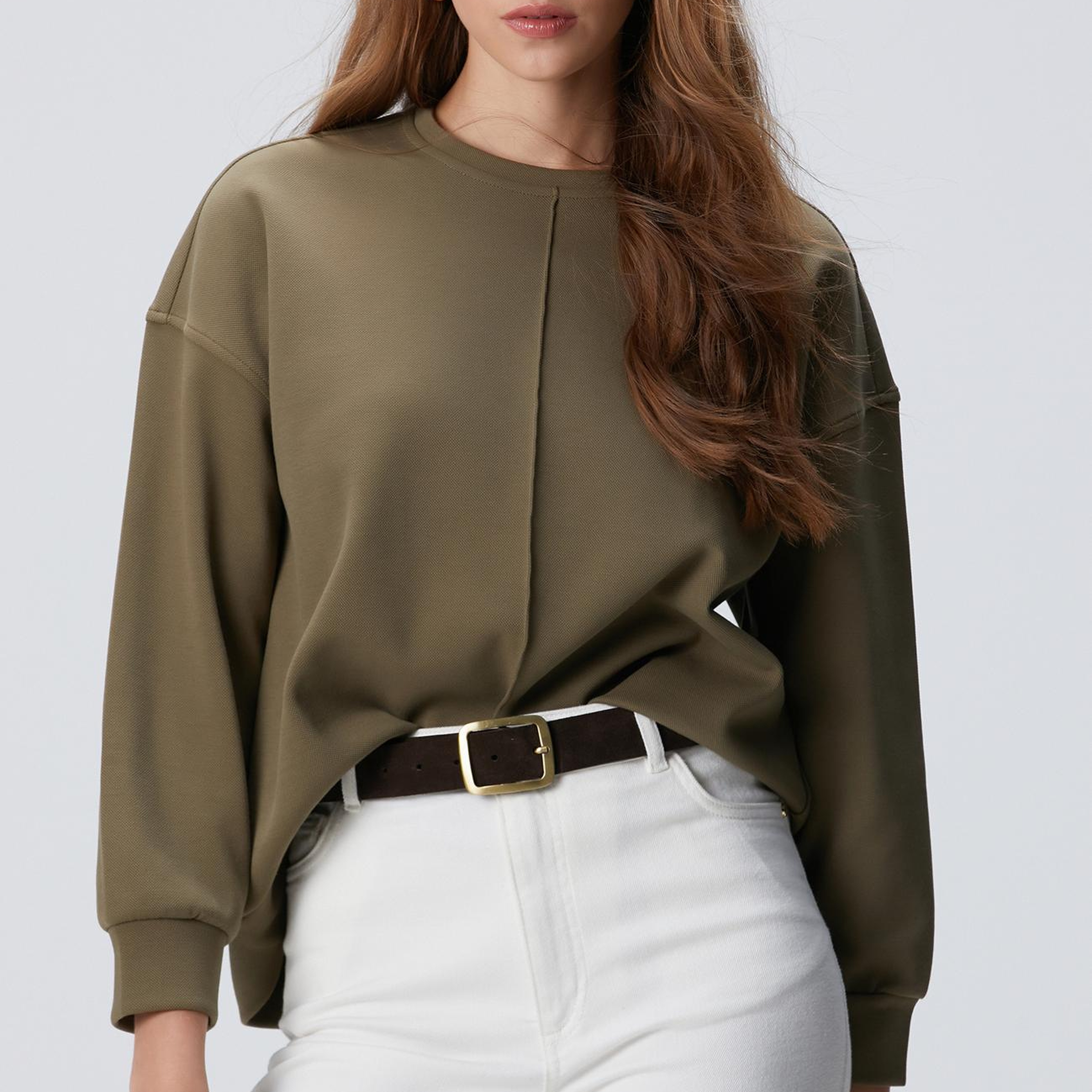 Network Kadın Haki Sweatshirt