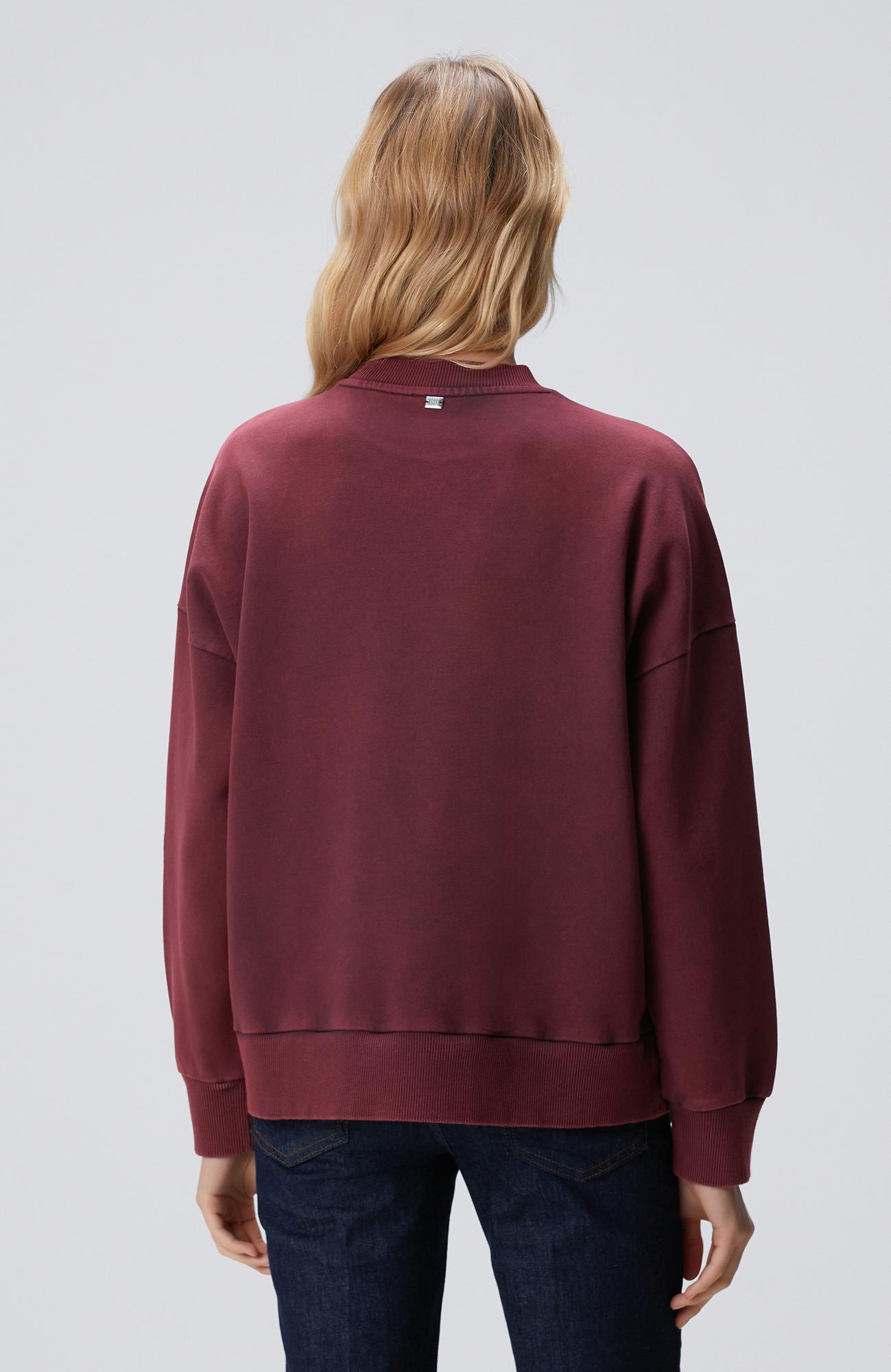 Network Kadın Bordo Taşlı Sweatshirt