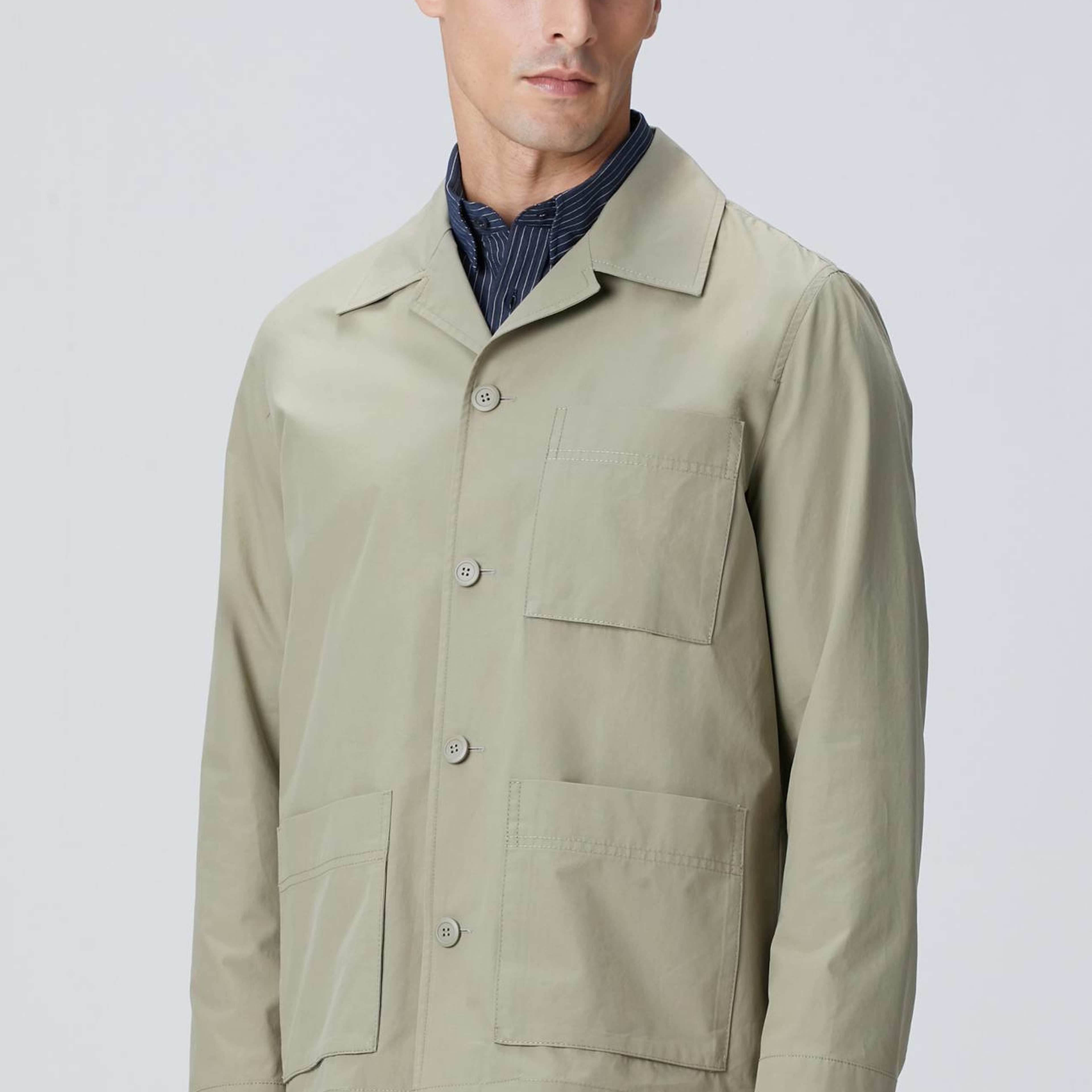 Network Erkek Haki Dış Gömlek