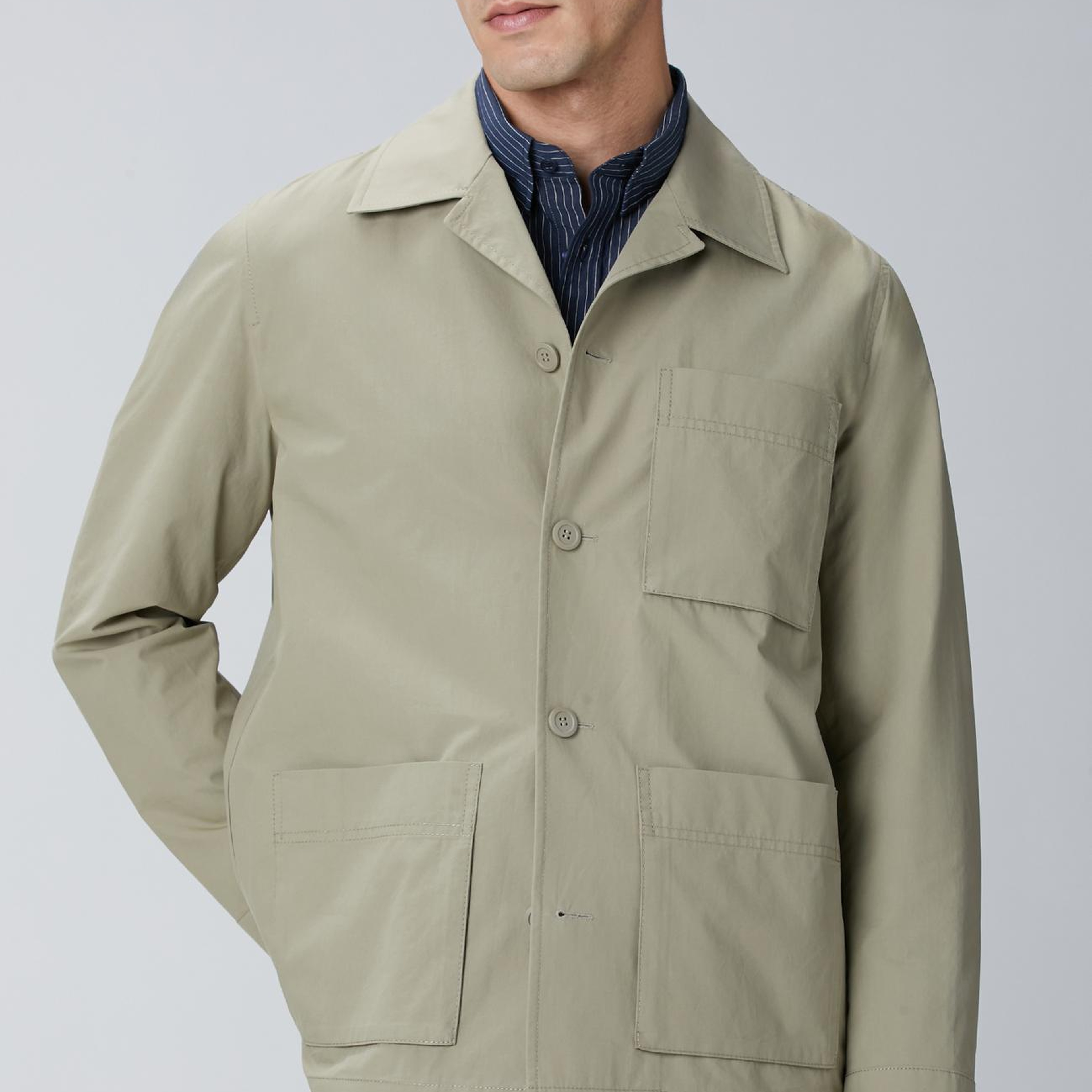 Network Erkek Haki Dış Gömlek