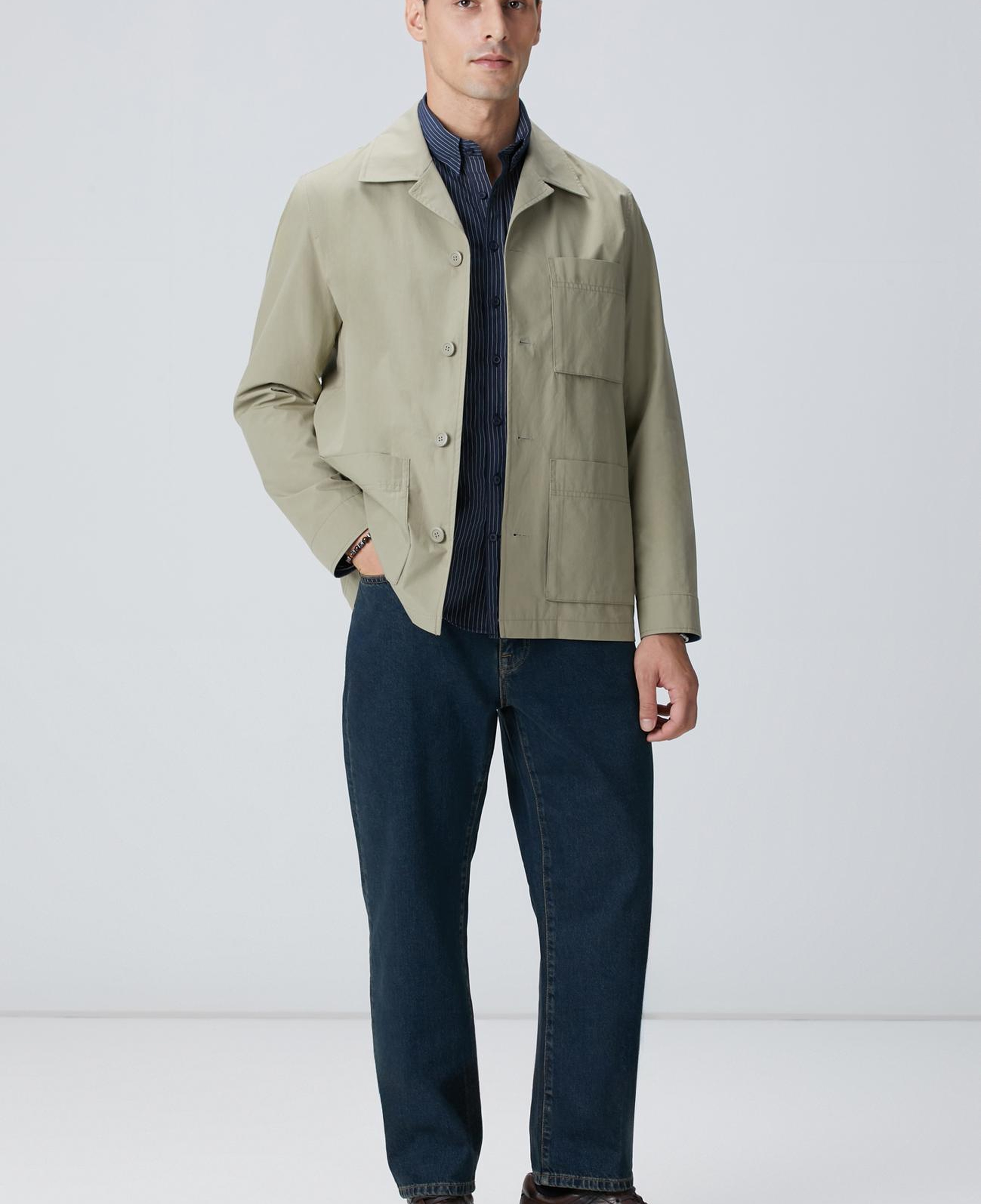 Network Erkek Haki Dış Gömlek