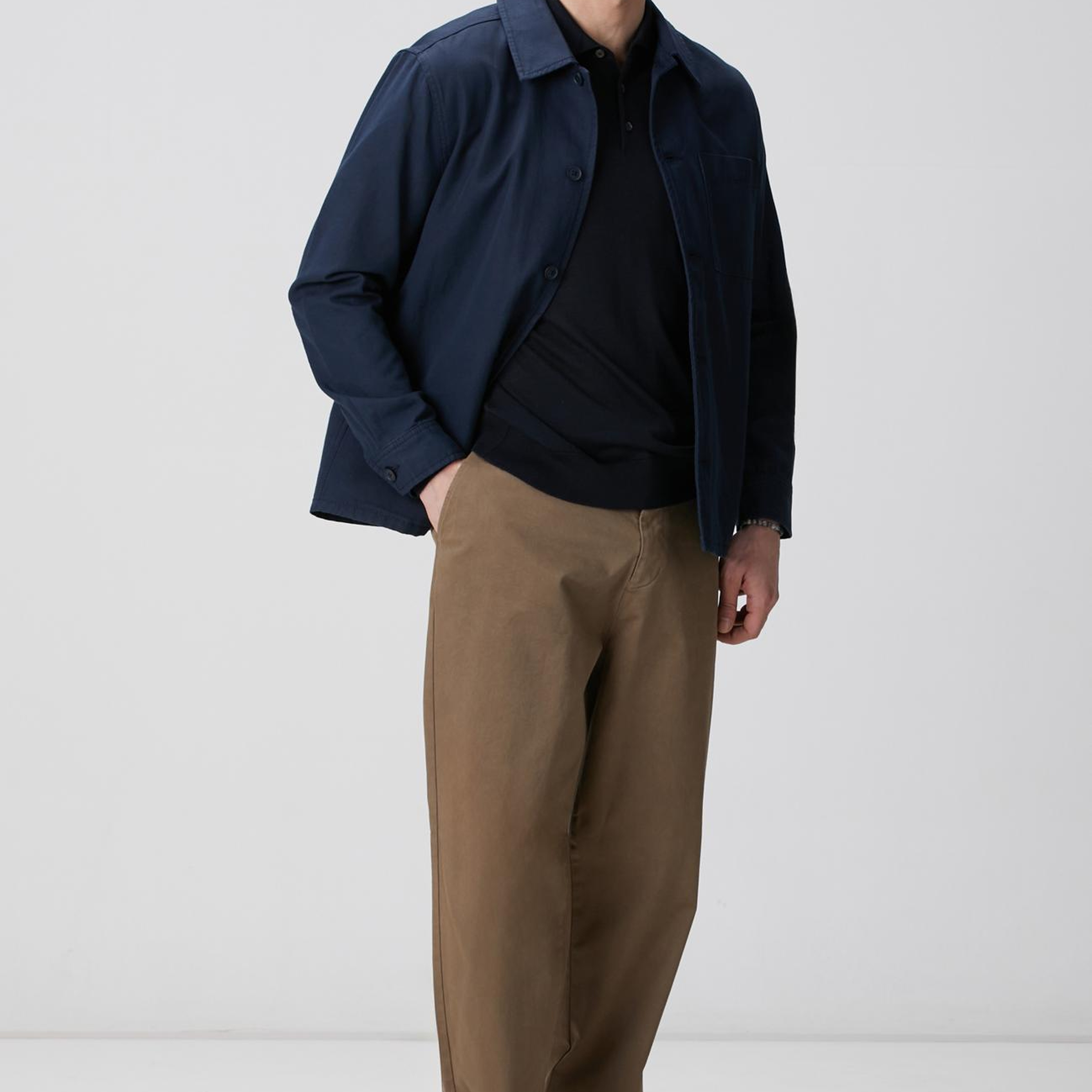 Network Erkek Lacivert Keten Karışımlı Dış Gömlek