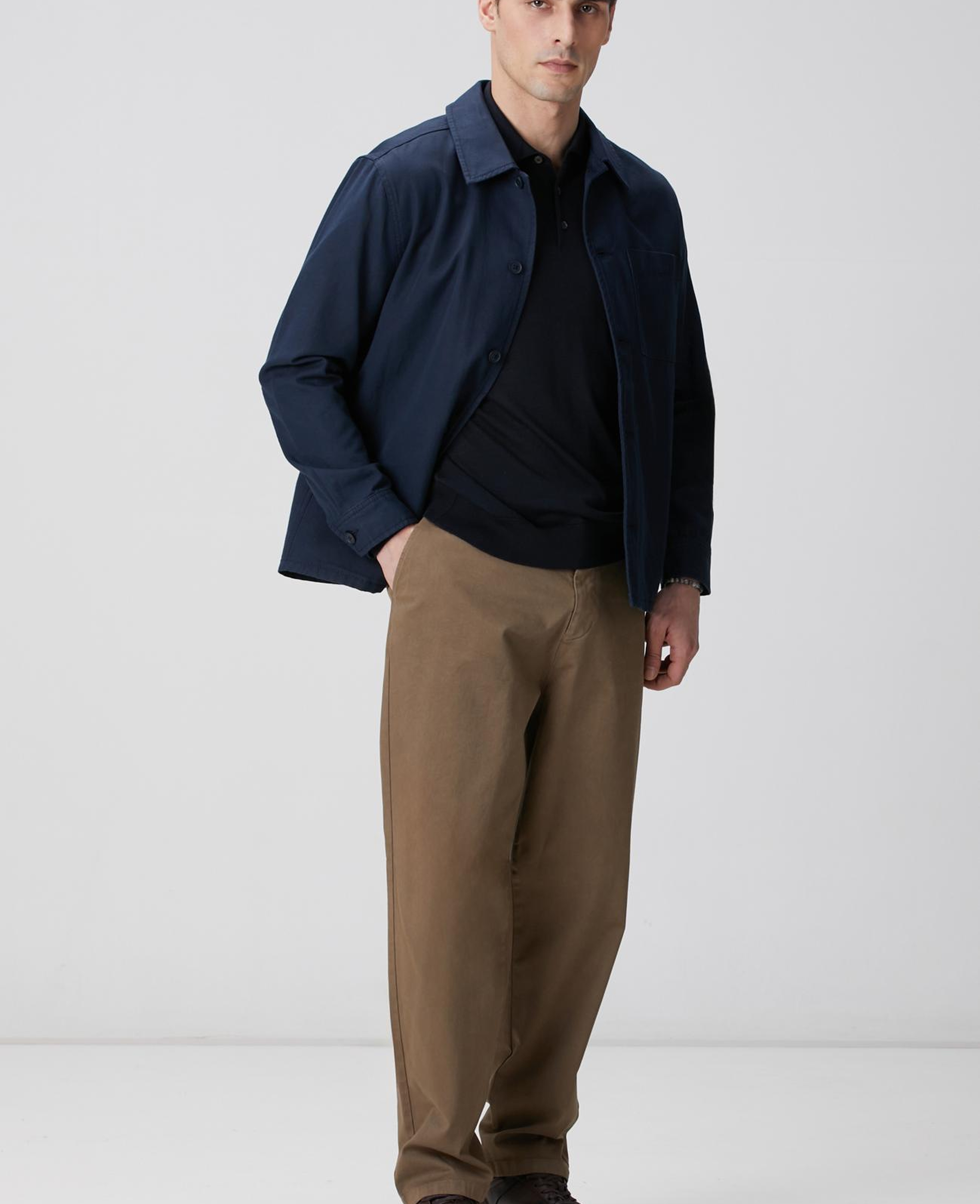 Network Erkek Lacivert Keten Karışımlı Dış Gömlek