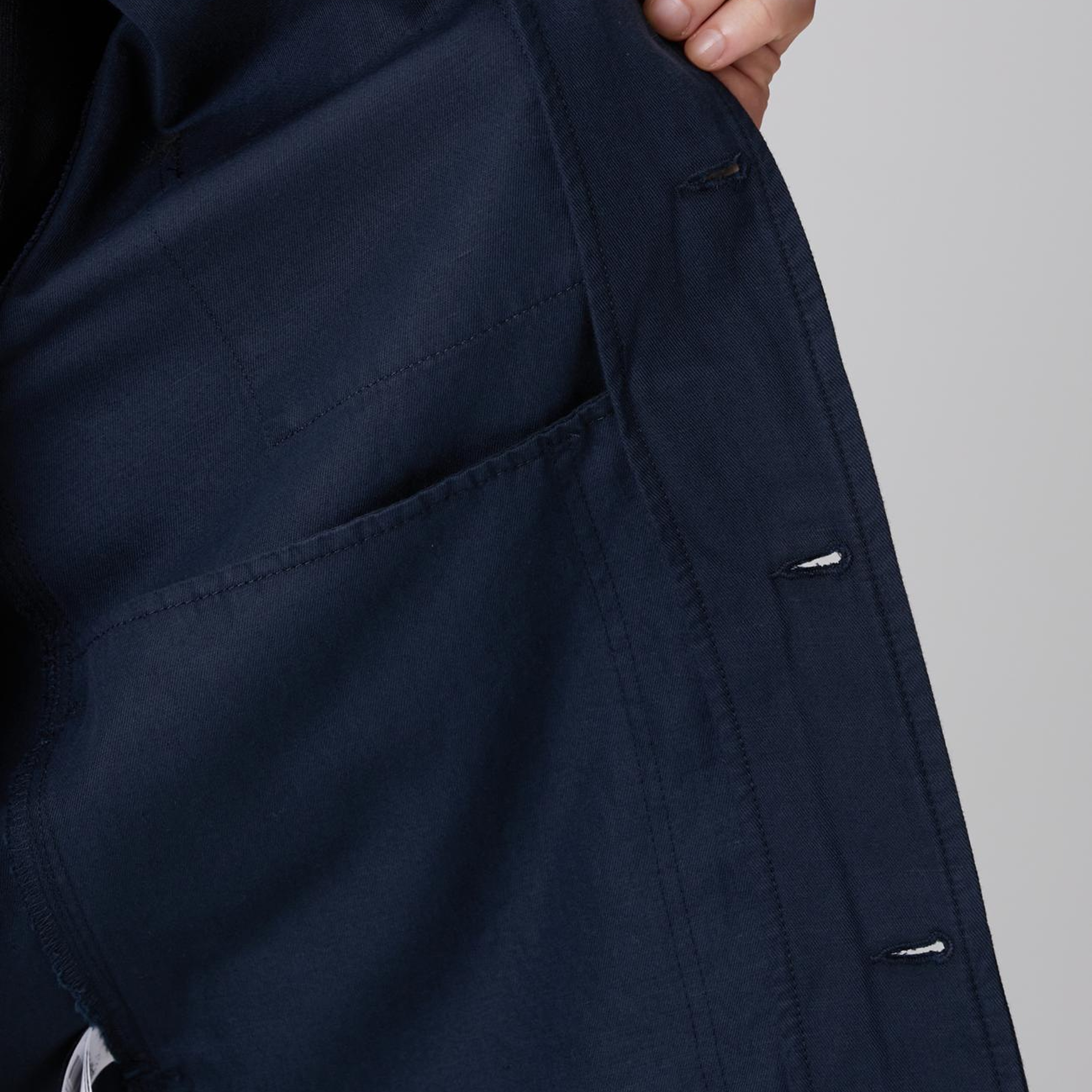 Network Erkek Lacivert Keten Karışımlı Dış Gömlek