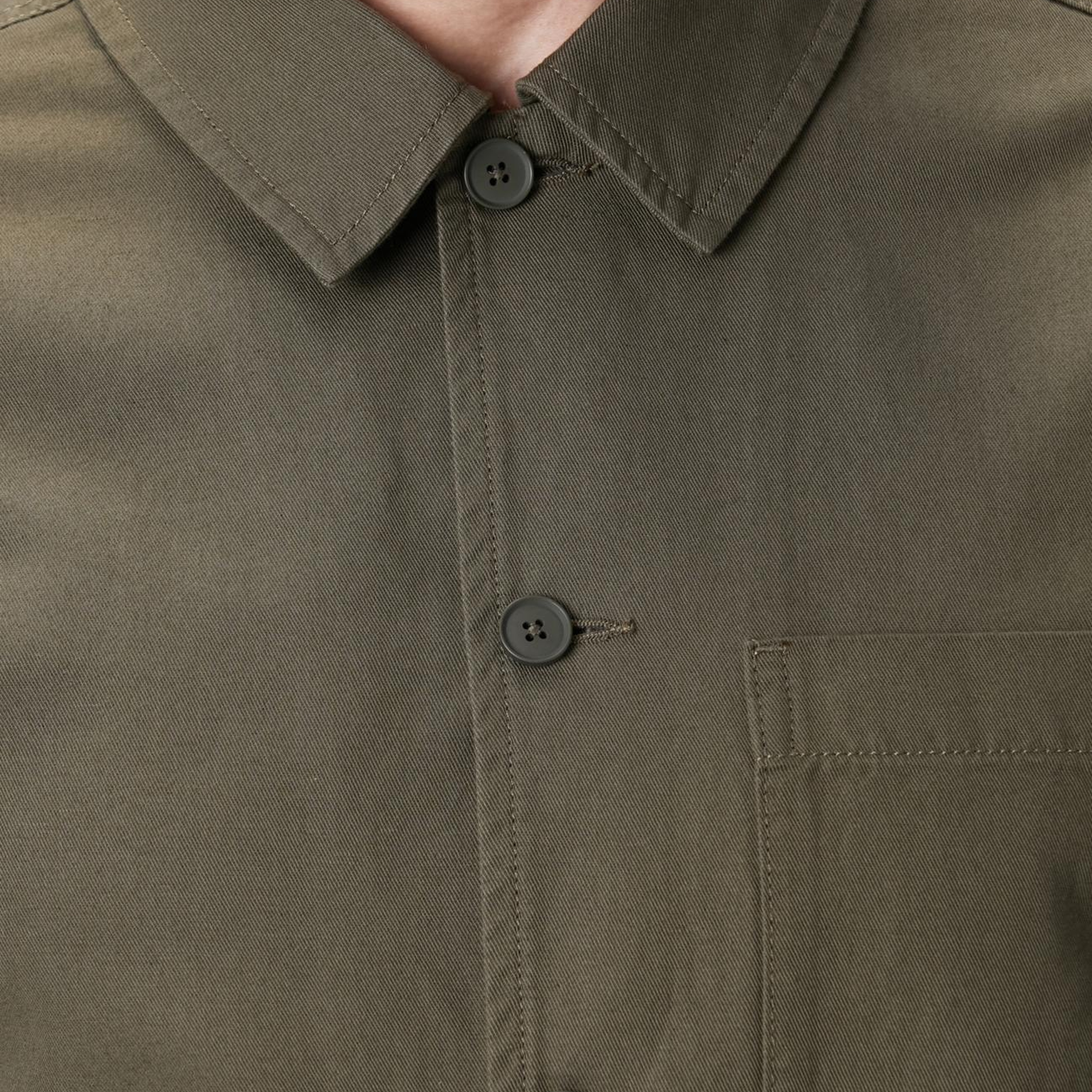 Network Erkek Haki Keten Karışımlı Dış Gömlek