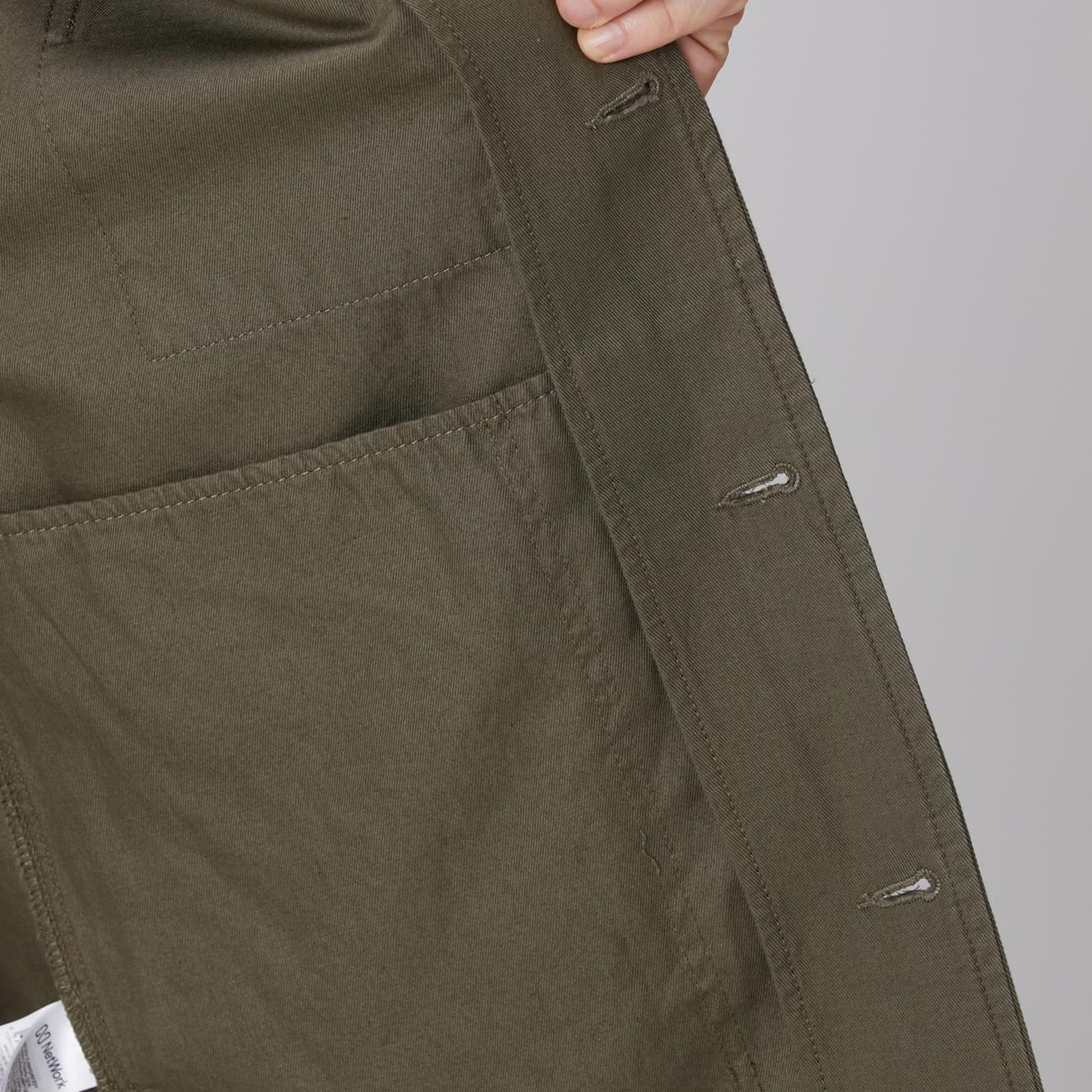 Network Erkek Haki Keten Karışımlı Dış Gömlek