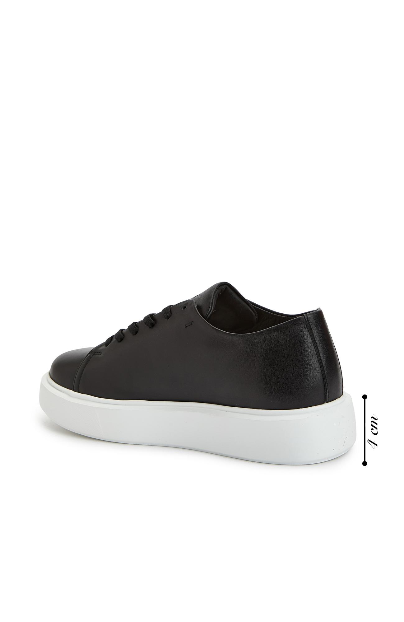 Network Kadın Siyah Deri Bağcıklı Sneaker