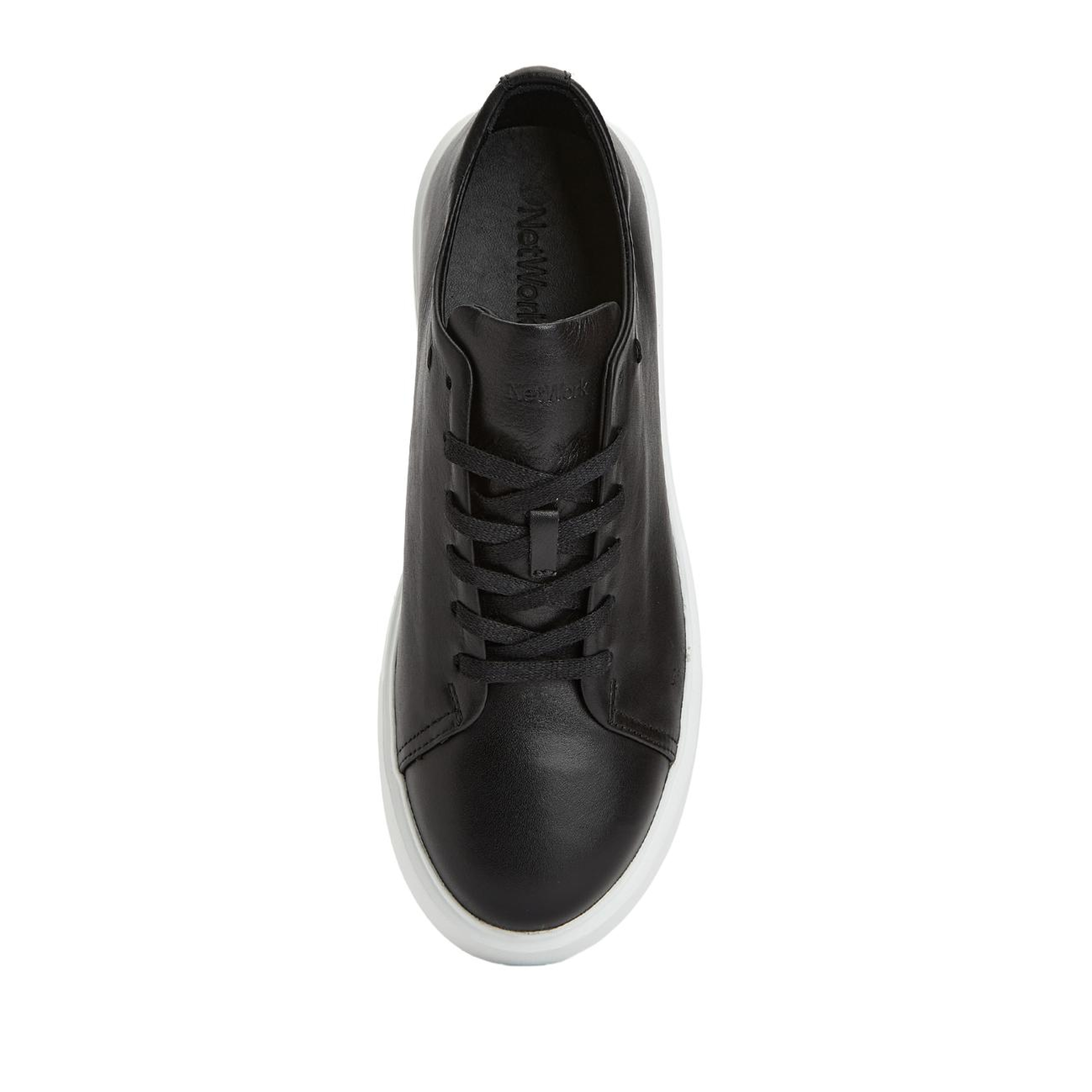 Network Kadın Siyah Deri Bağcıklı Sneaker