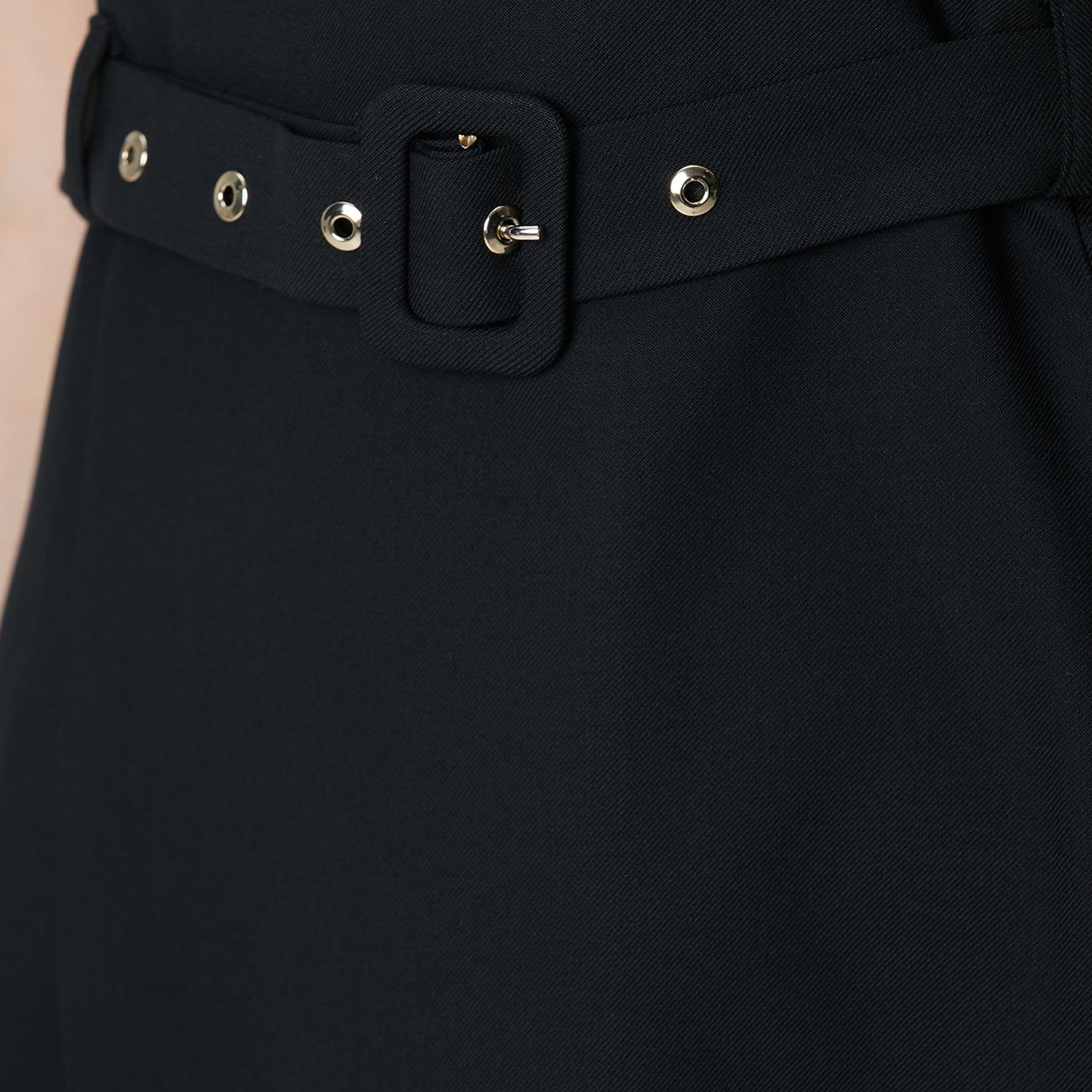 Network Kadın Siyah Kemerli Mini Elbise