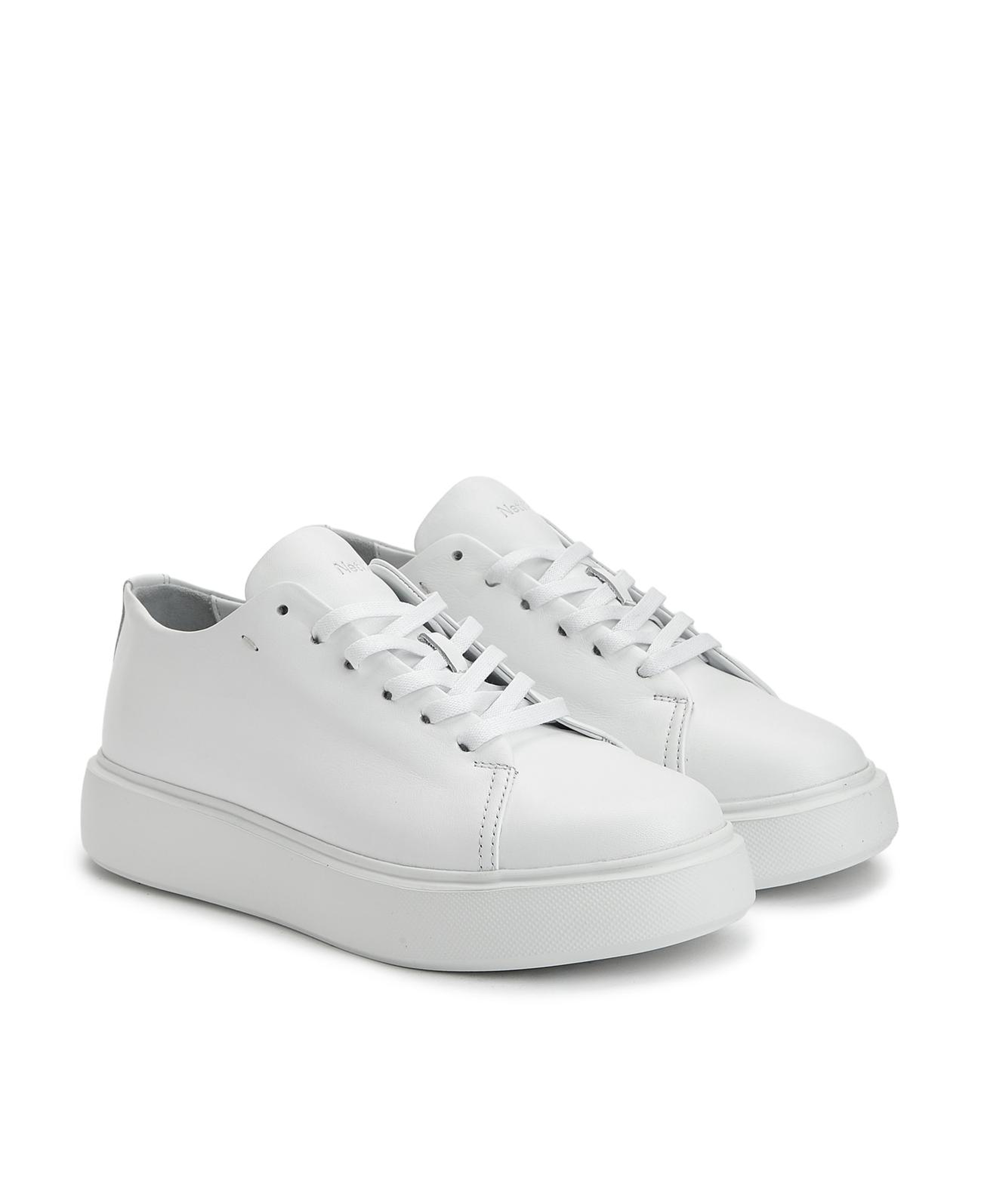 Network Kadın Beyaz Deri Bağcıklı Sneaker