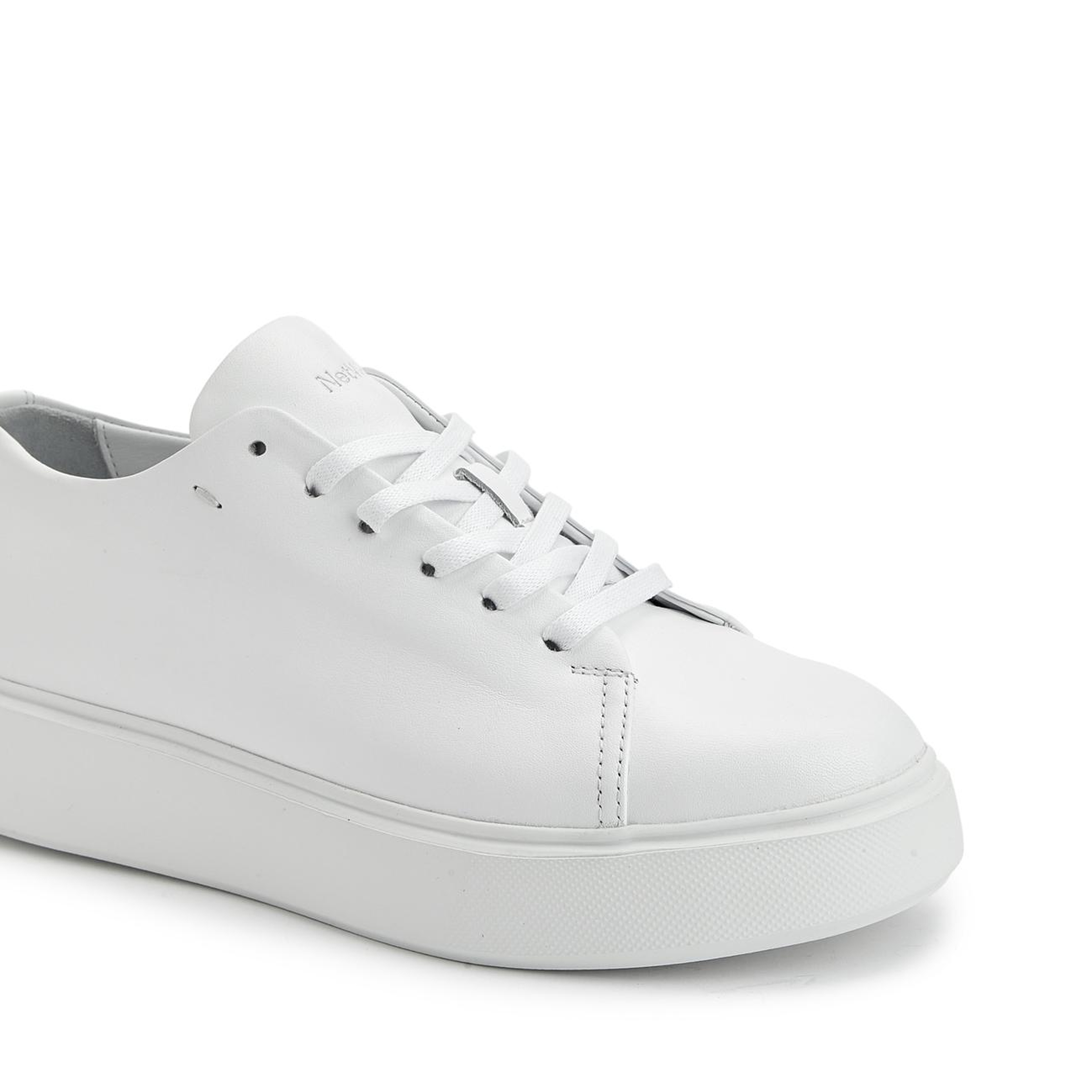 Network Kadın Beyaz Deri Bağcıklı Sneaker