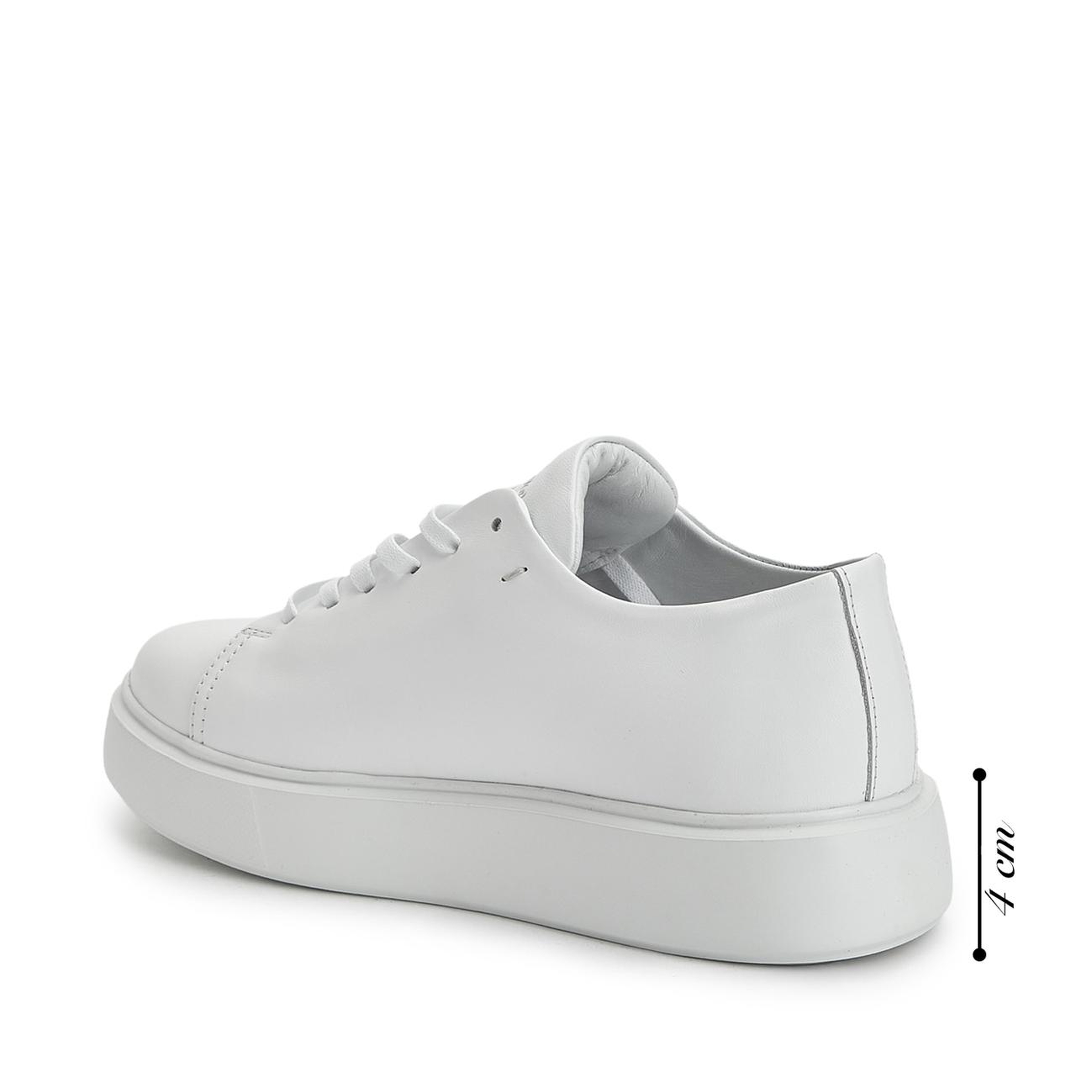 Network Kadın Beyaz Deri Bağcıklı Sneaker