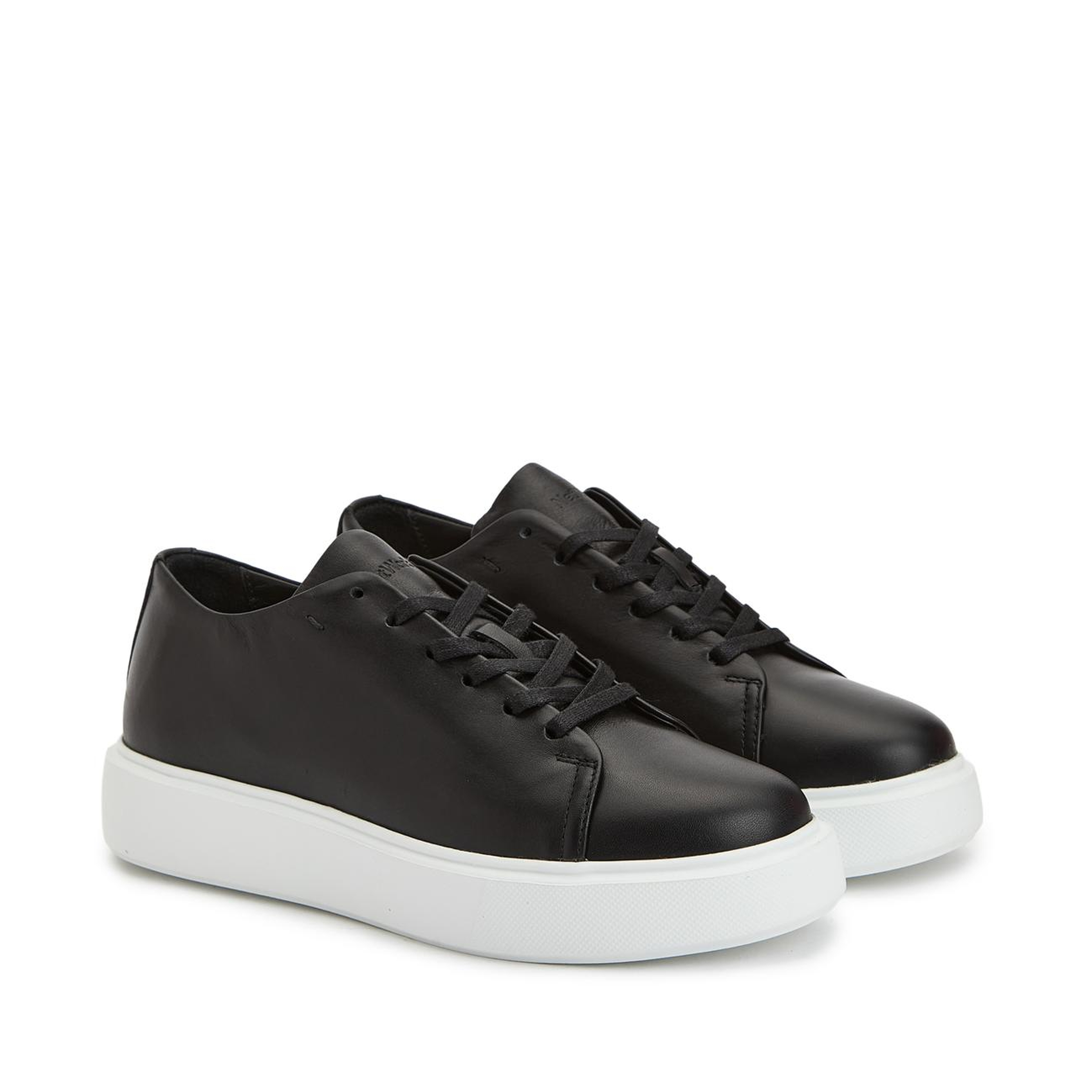 Network Kadın Siyah Deri Bağcıklı Sneaker