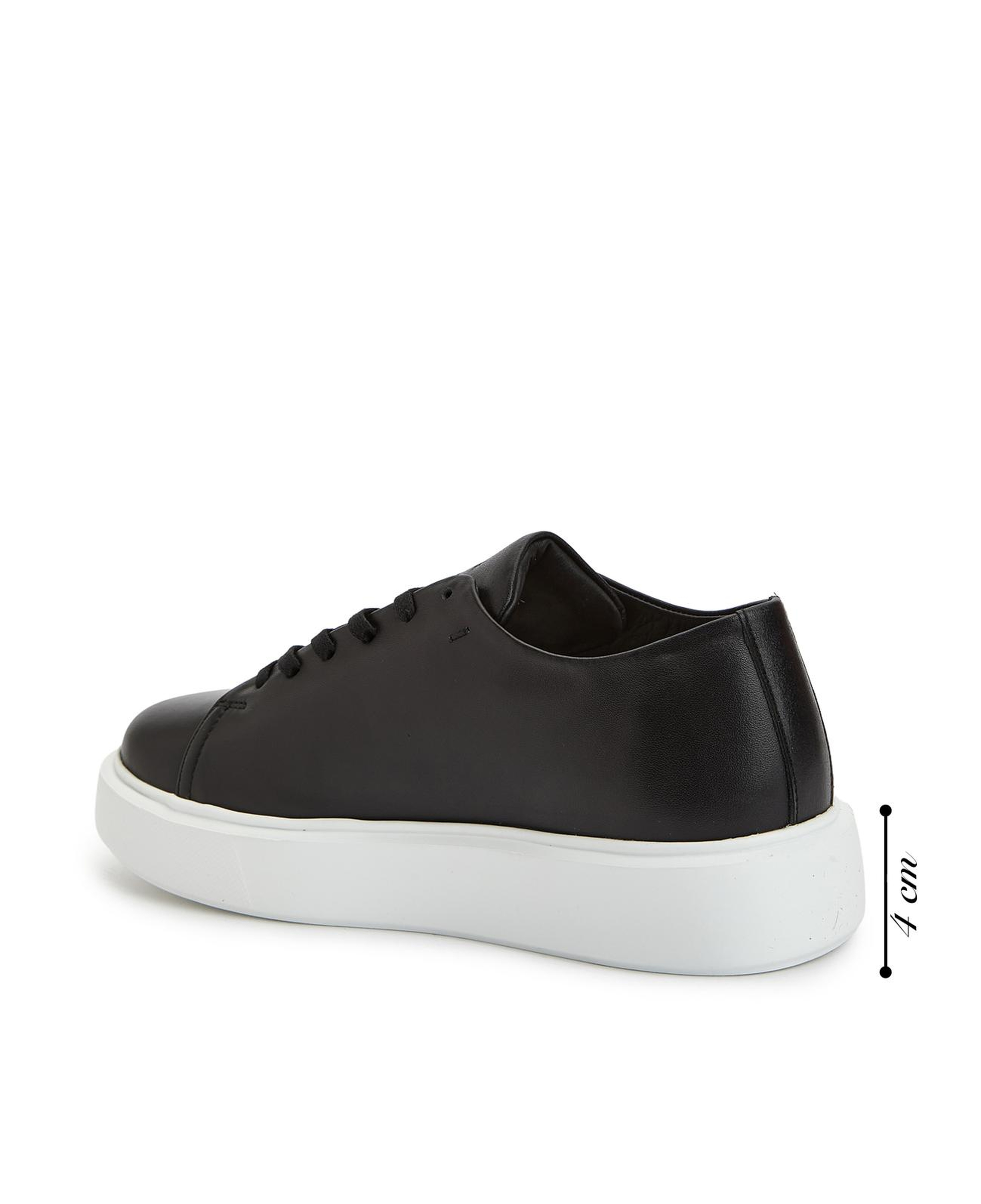 Network Kadın Siyah Deri Bağcıklı Sneaker