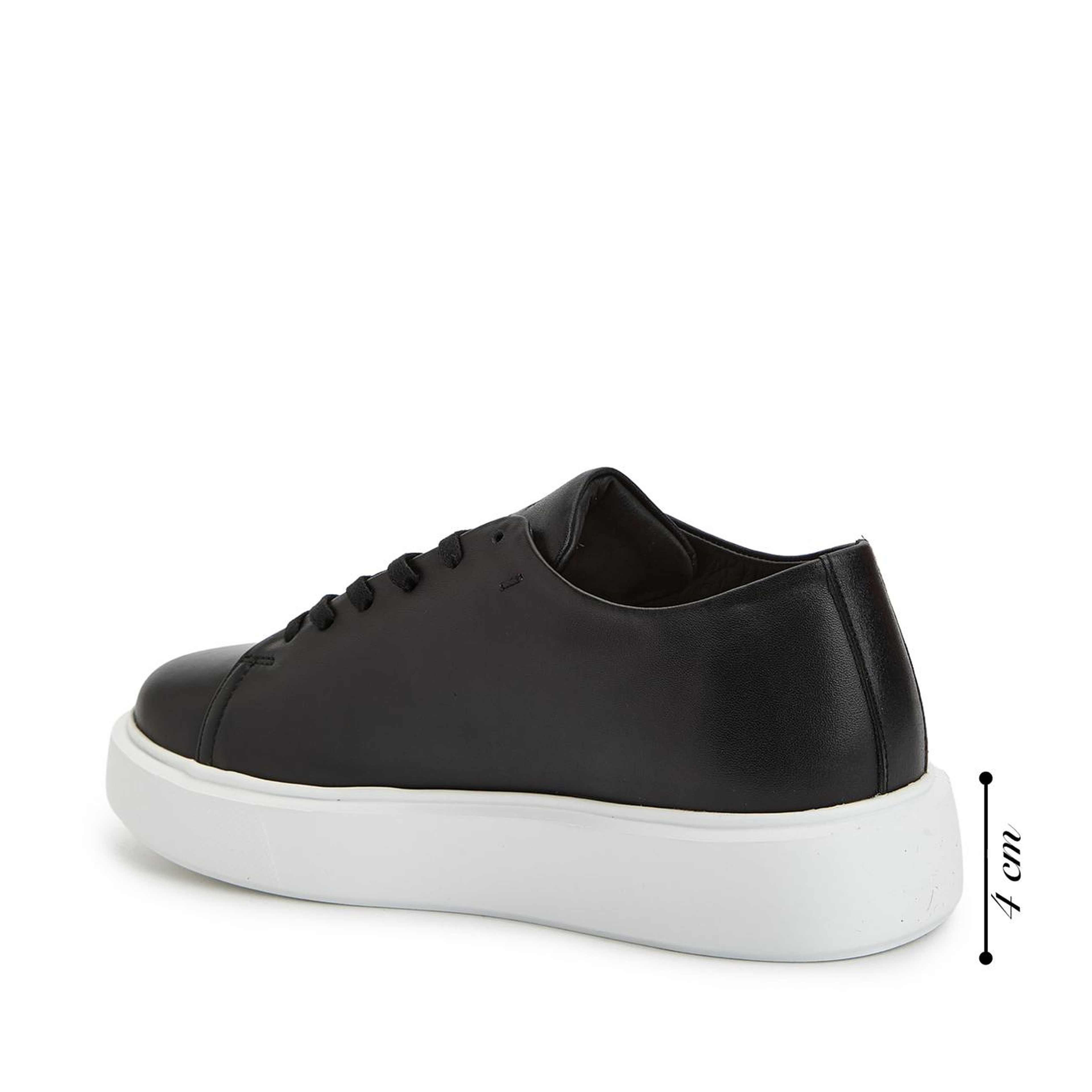 Network Kadın Siyah Deri Bağcıklı Sneaker