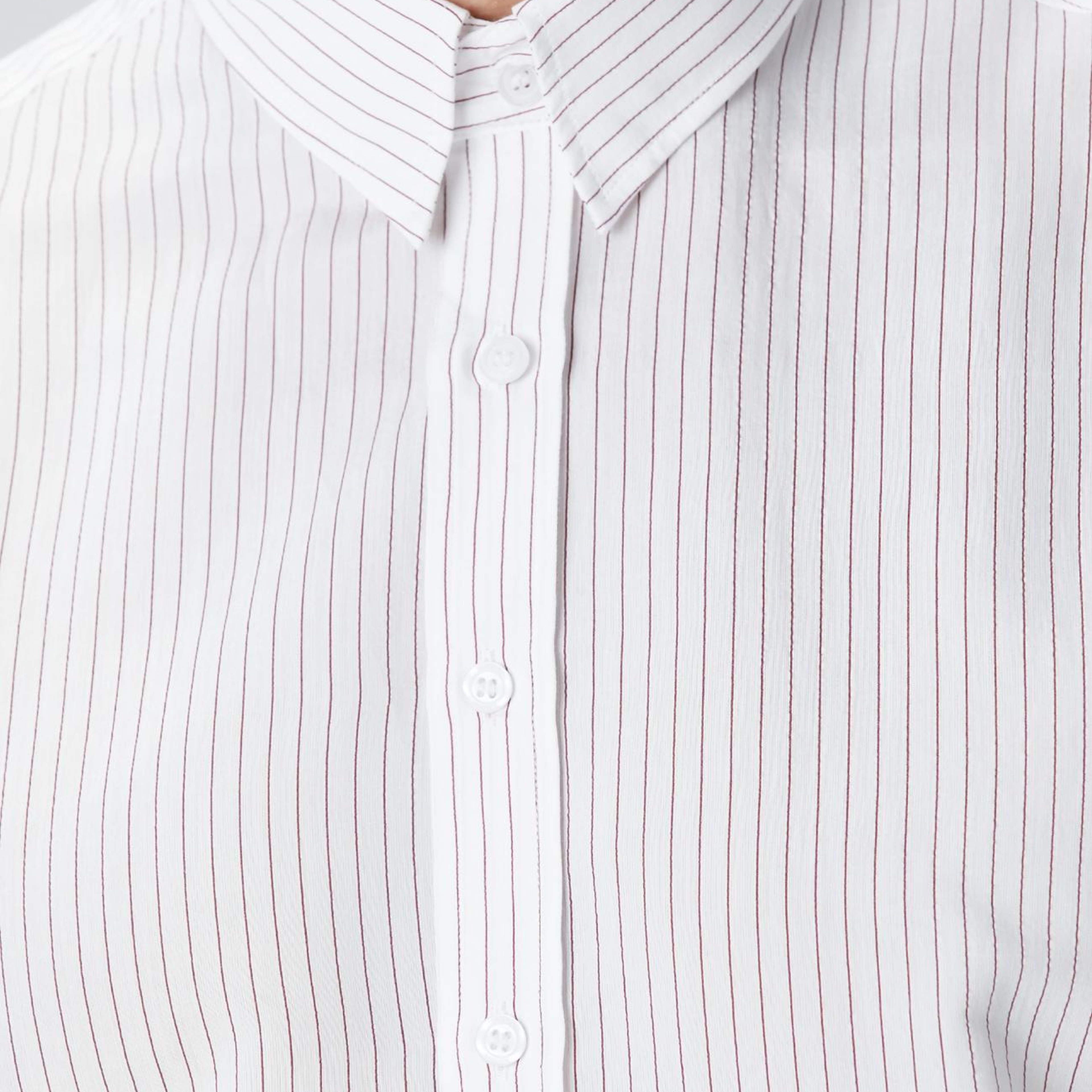Network Erkek Beyaz Çizgili Gömlek