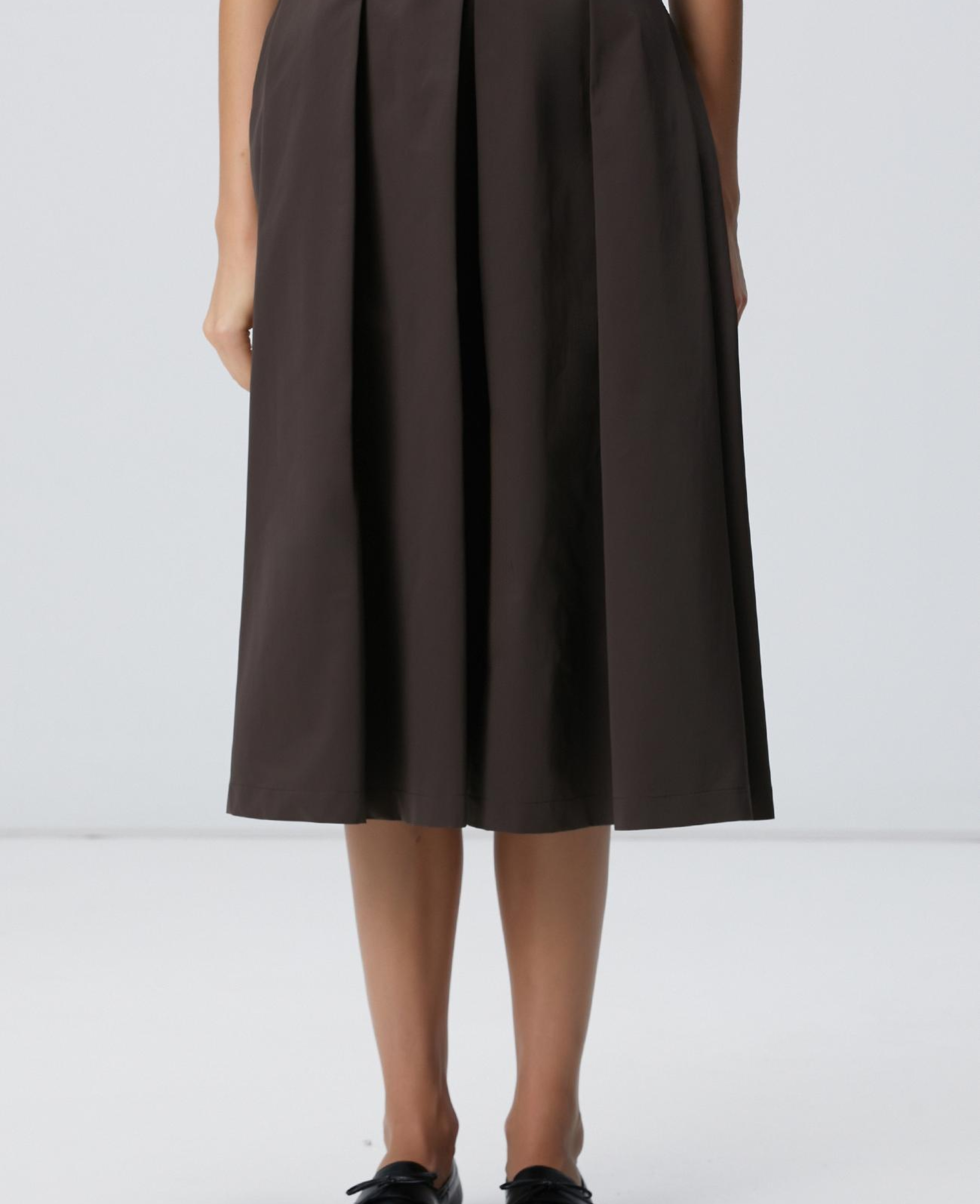 Network Kadın Haki Pileli Etek