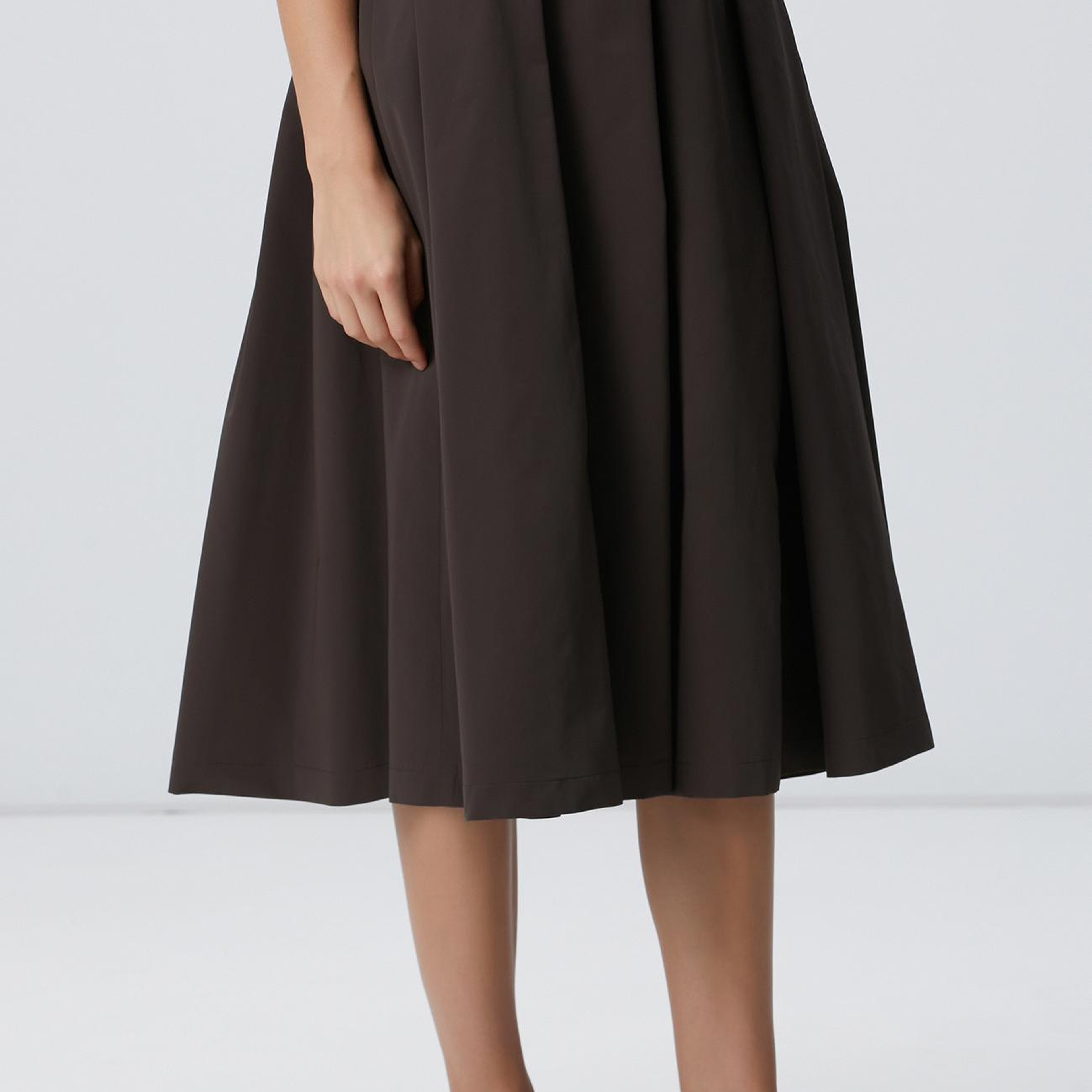 Network Kadın Haki Pileli Etek