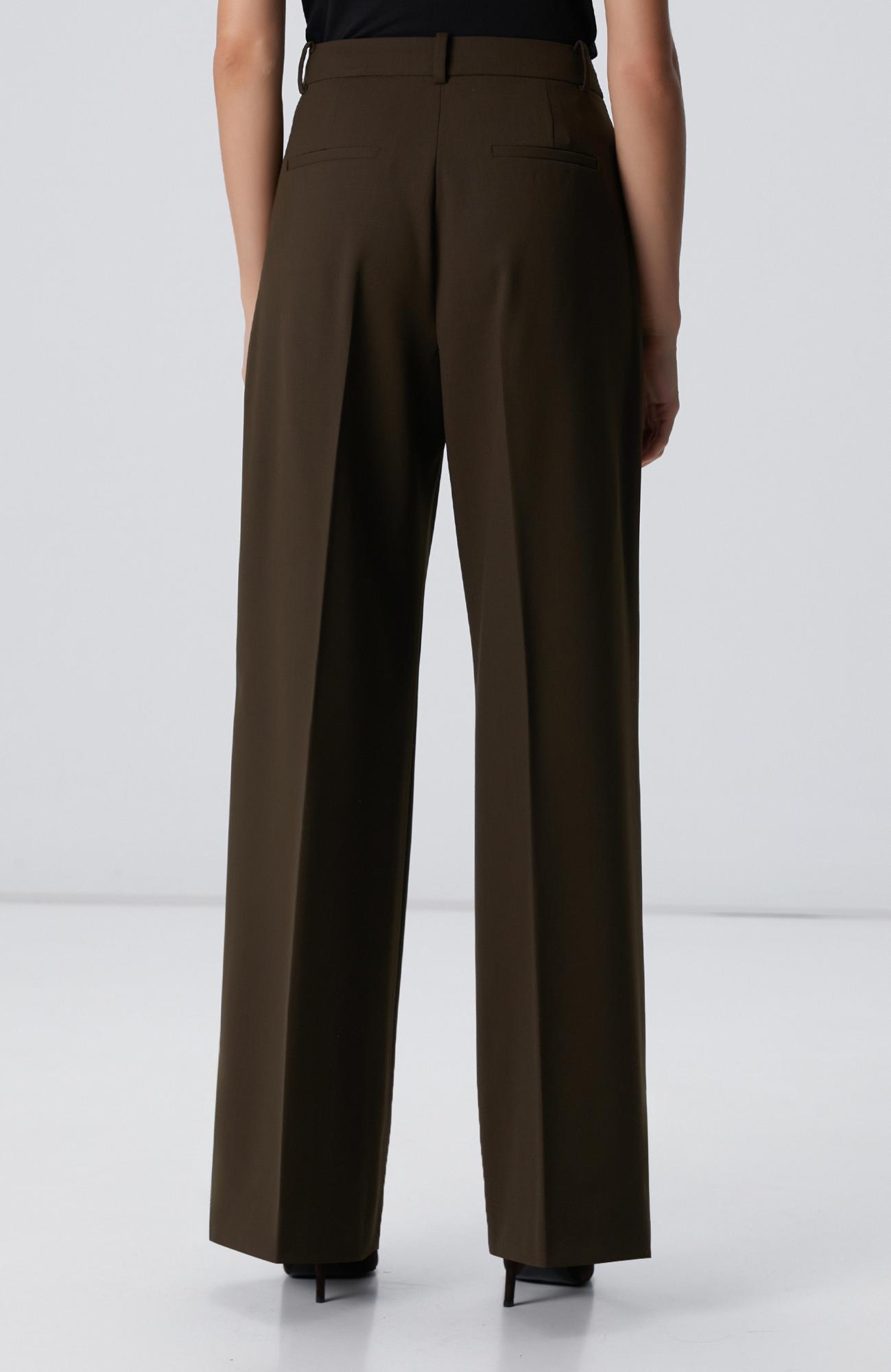 Network Kadın Haki Yün Karışımlı Pantolon