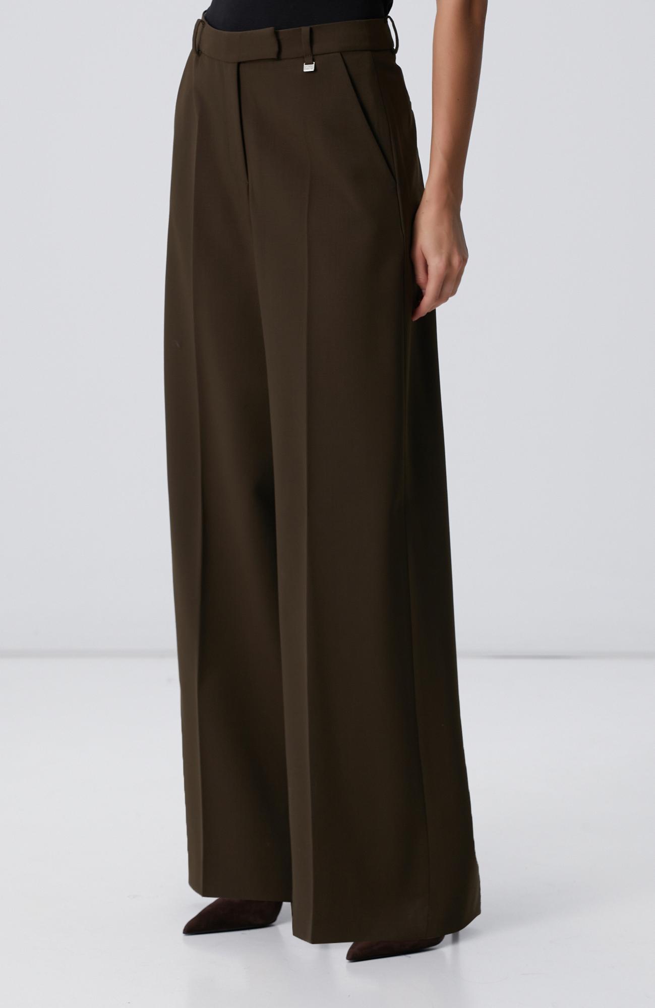 Network Kadın Haki Yün Karışımlı Pantolon