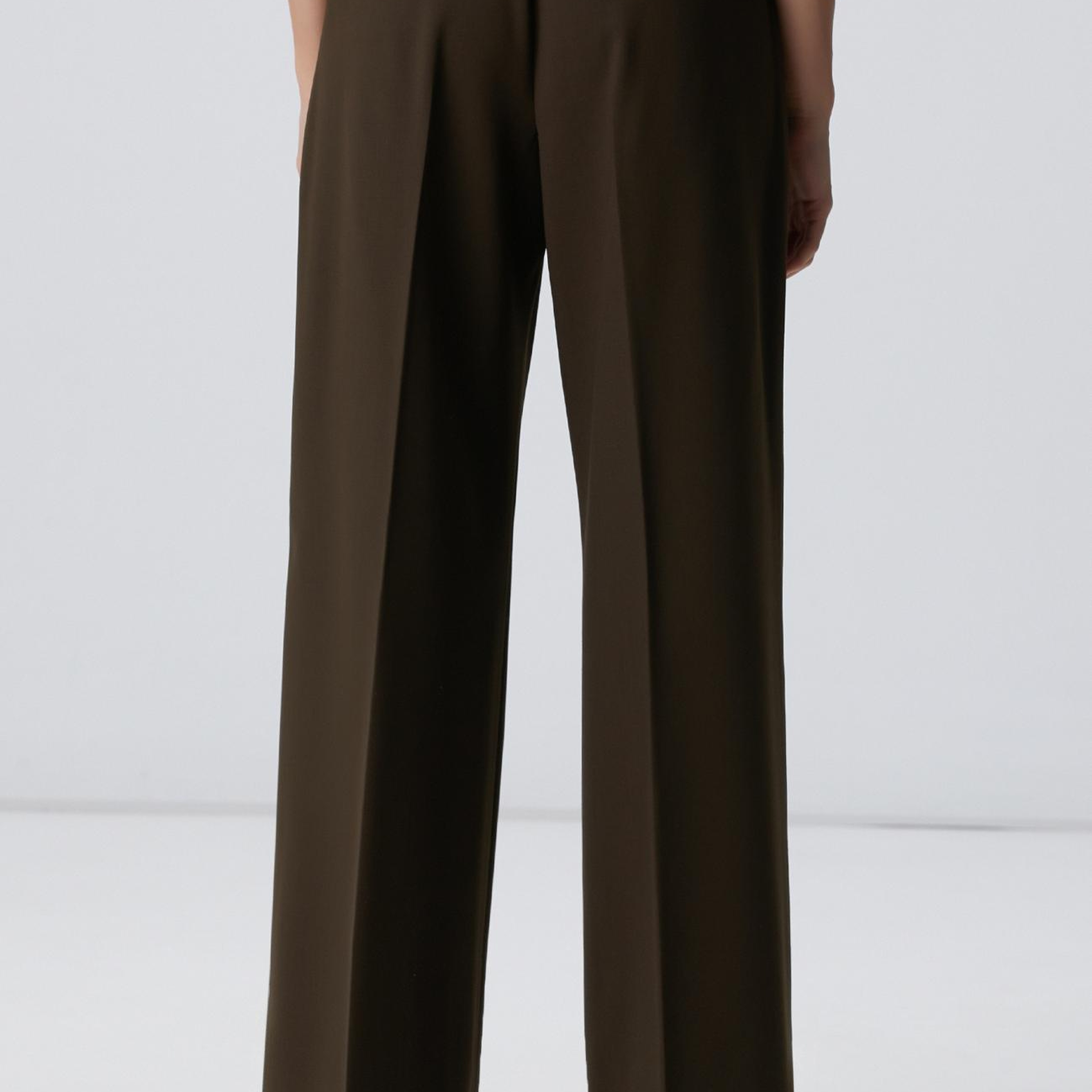 Network Kadın Haki Yün Karışımlı Pantolon