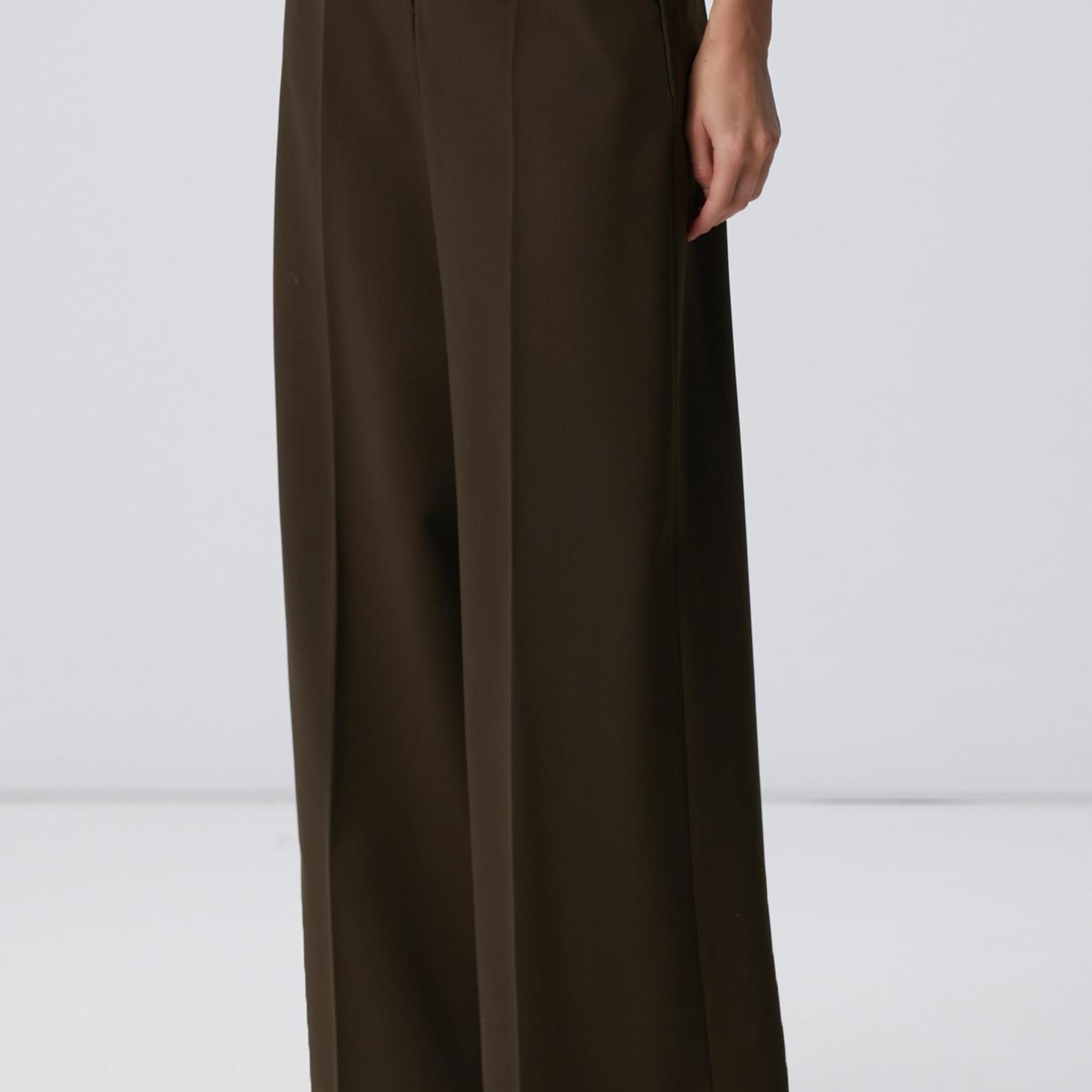 Network Kadın Haki Yün Karışımlı Pantolon