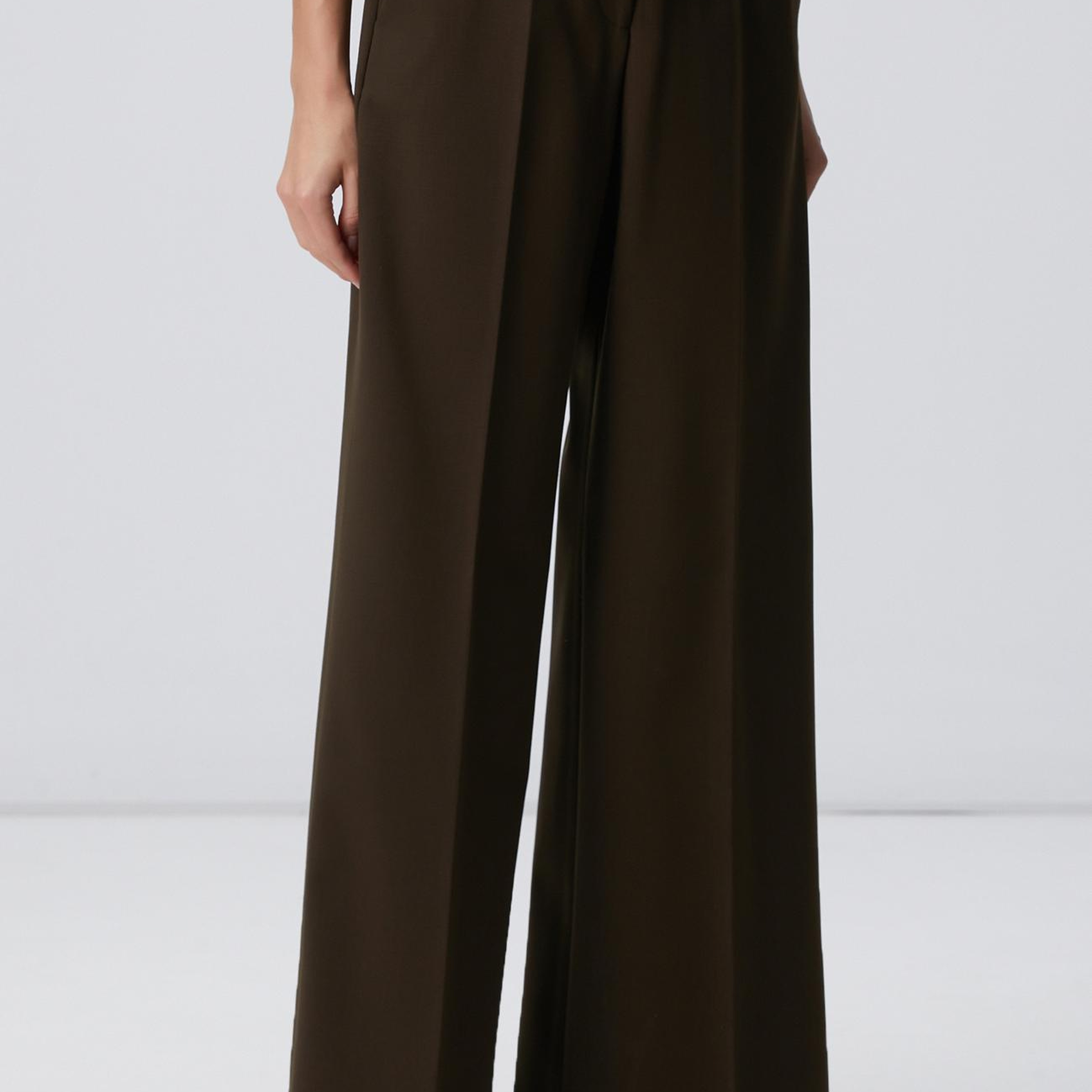 Network Kadın Haki Yün Karışımlı Pantolon