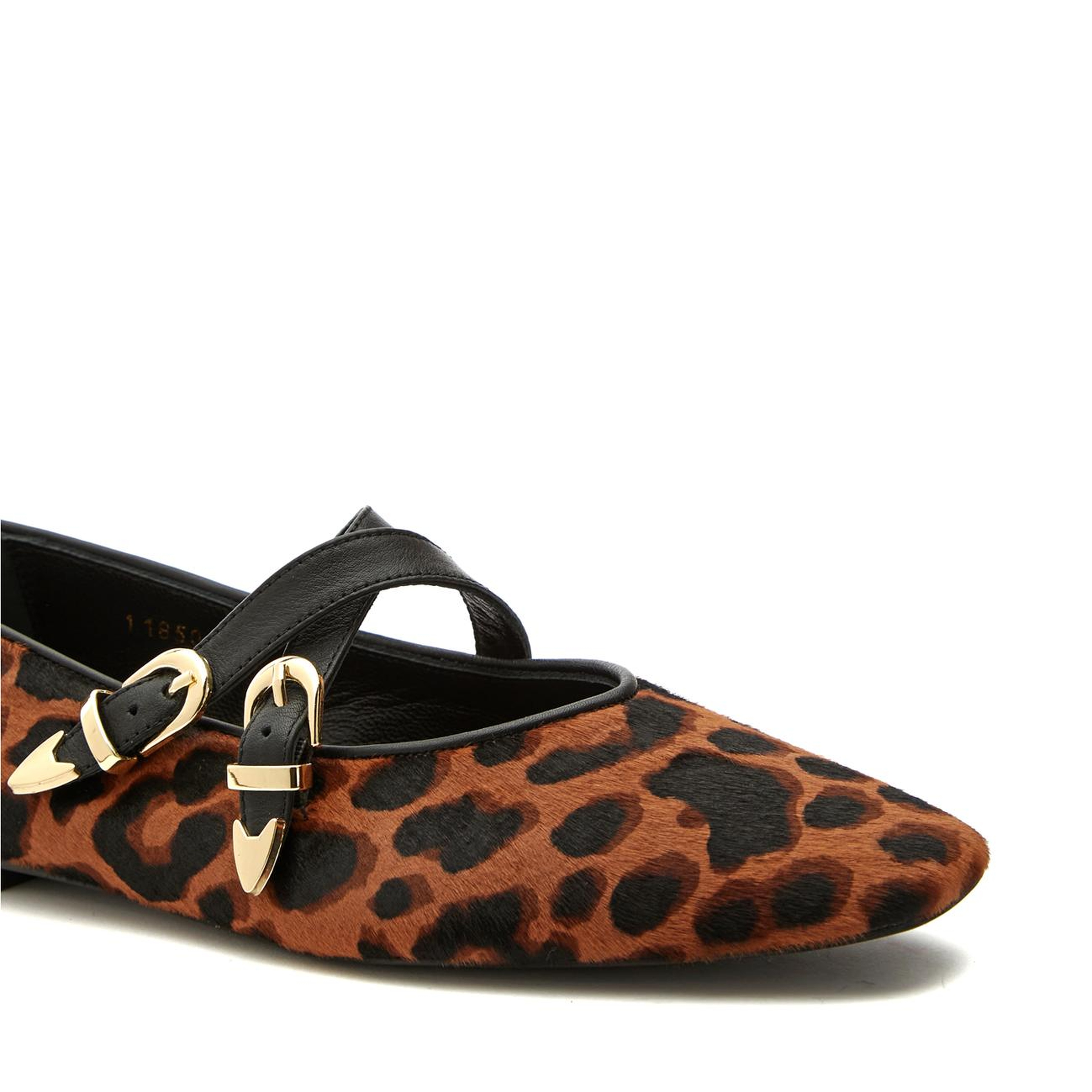 Network Kadın Leopar Desen Deri Babet