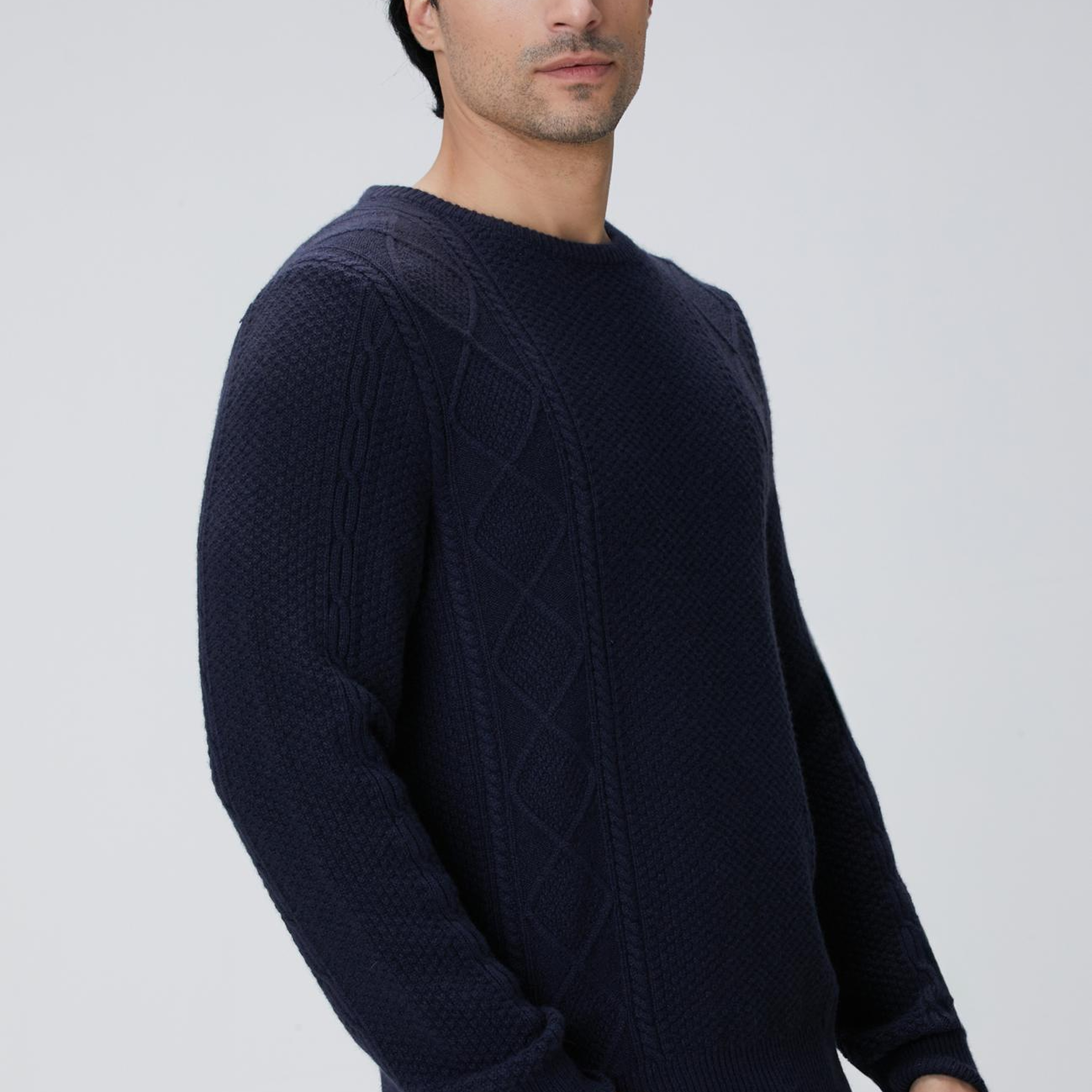 Network Erkek Limited Lacivert Kaşmir Jakarlı Kazak