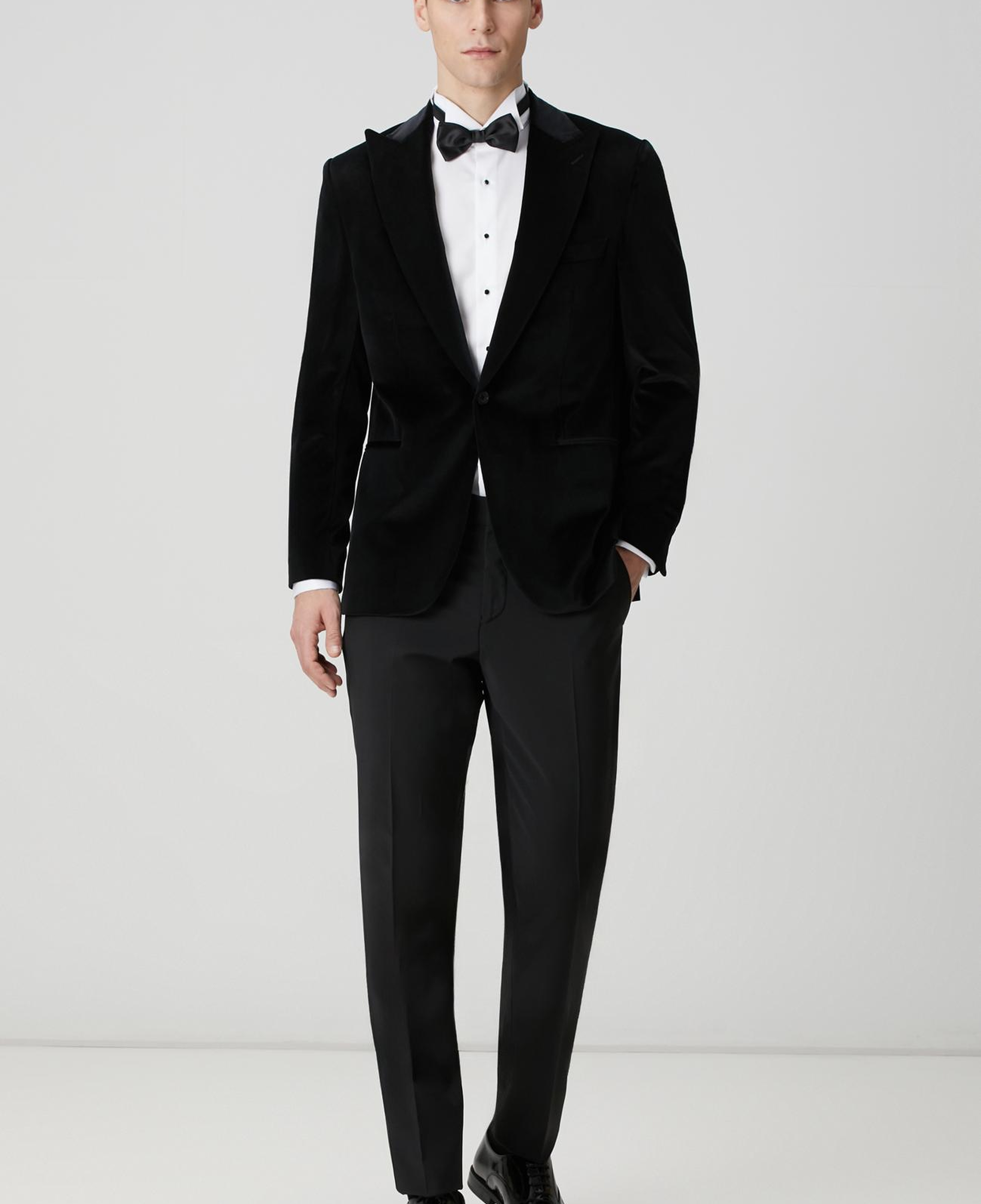 Network Erkek Non-Iron Beyaz Smokin Gömlek