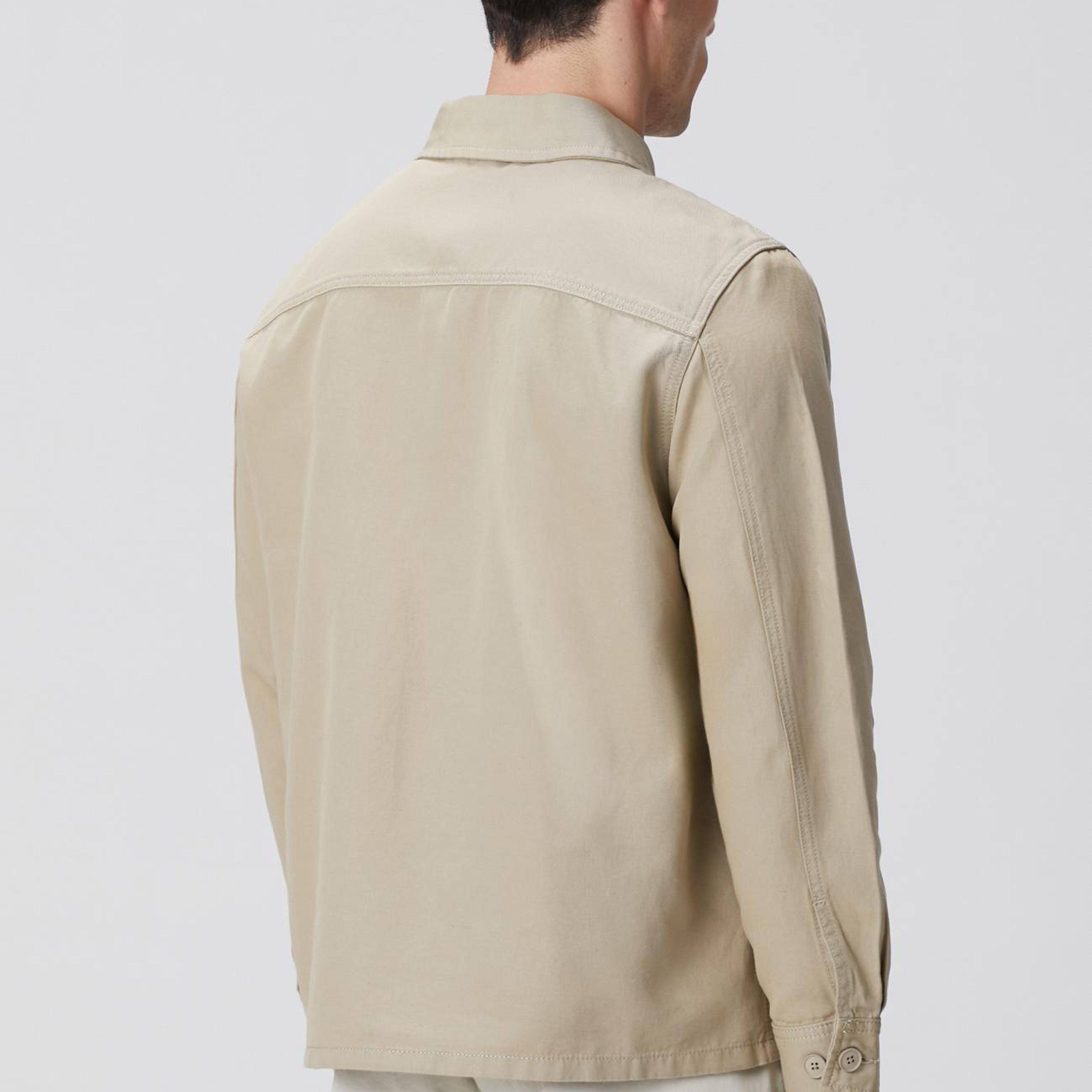 Network Erkek Bej Keten Karışımlı Dış Gömlek