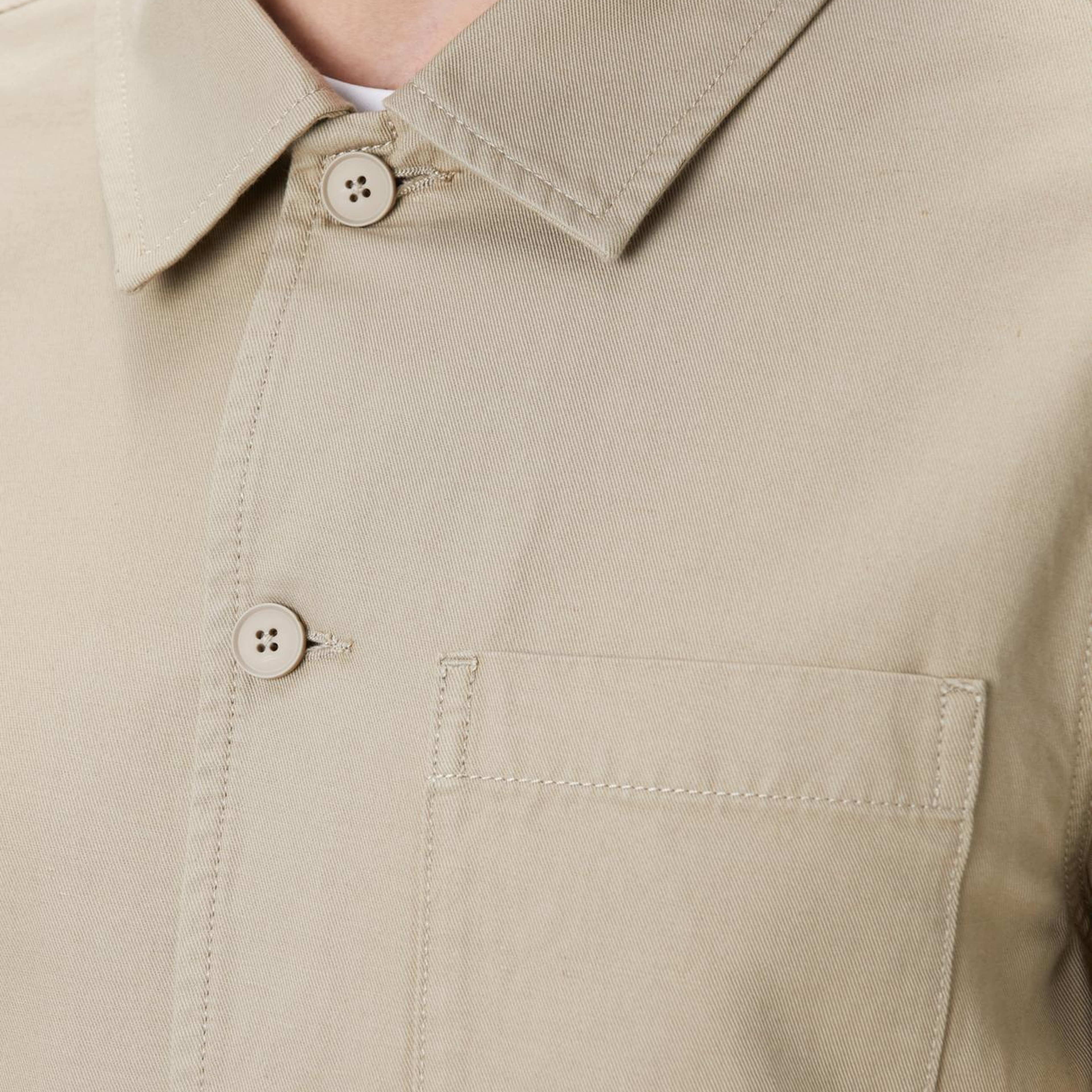 Network Erkek Bej Keten Karışımlı Dış Gömlek