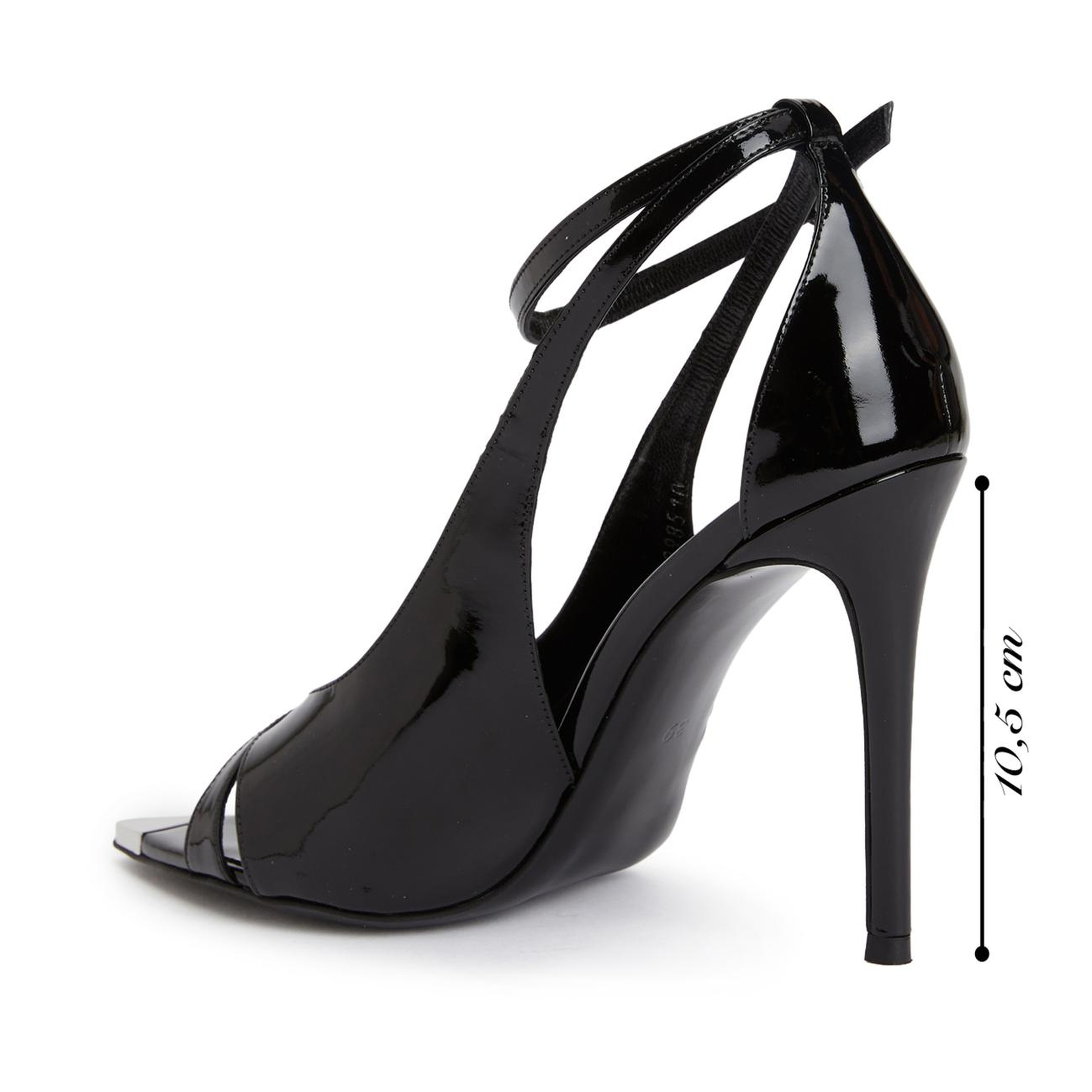 Network Kadın Siyah Bantlı Topuklu Sandalet