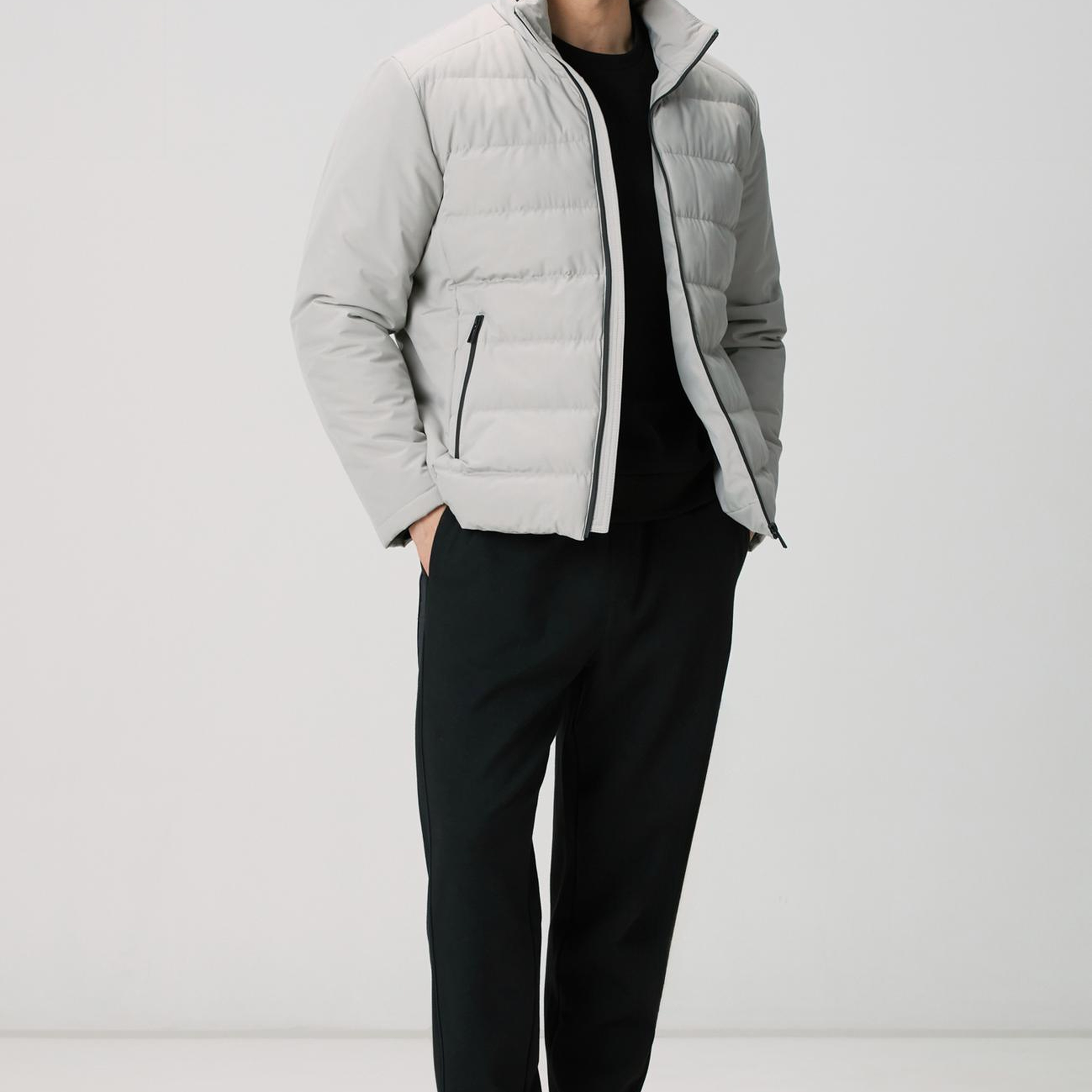 Network Erkek Siyah Fermuar Detaylı Sweatshirt