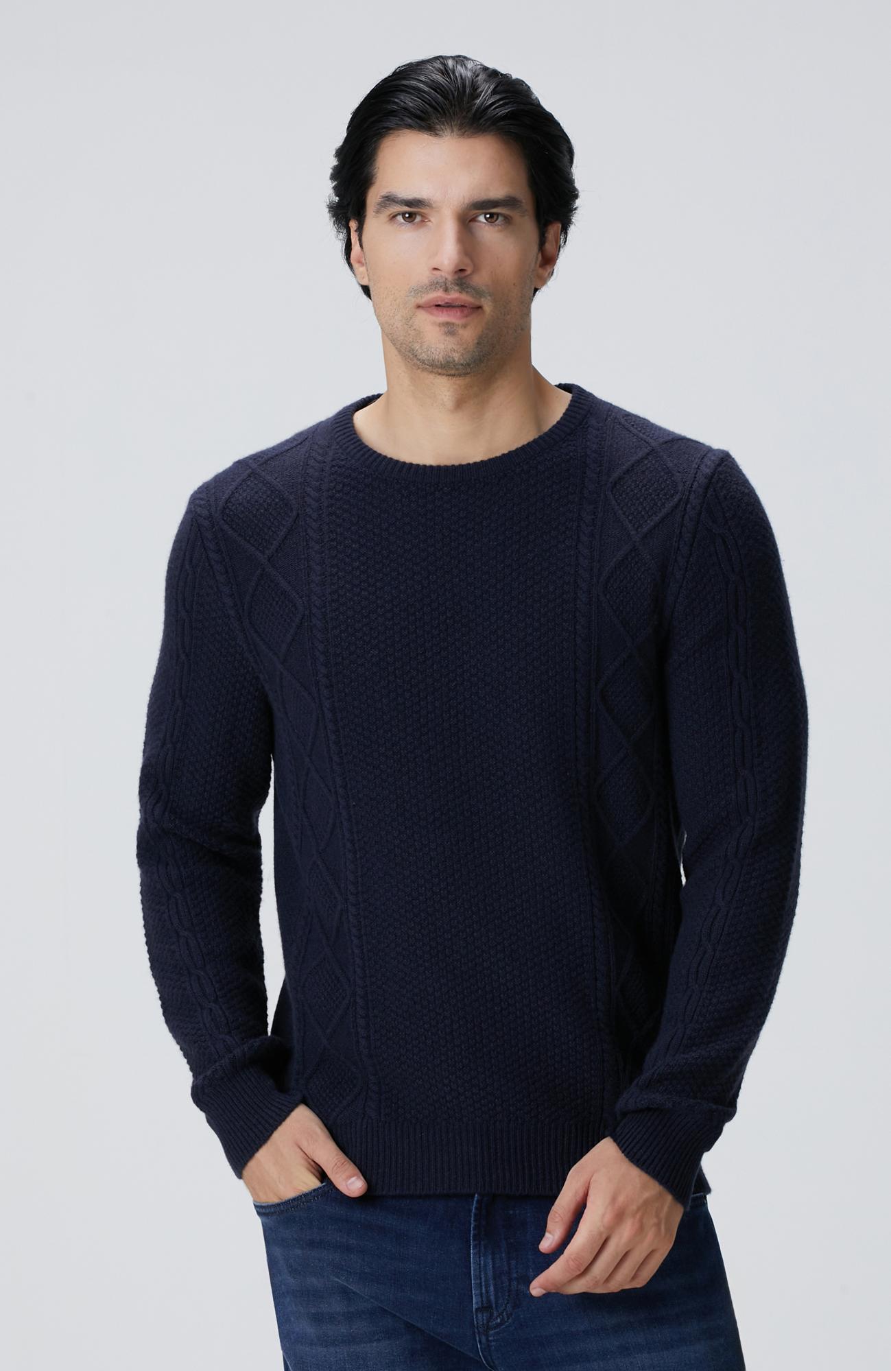 Network Erkek Limited Lacivert Kaşmir Jakarlı Kazak