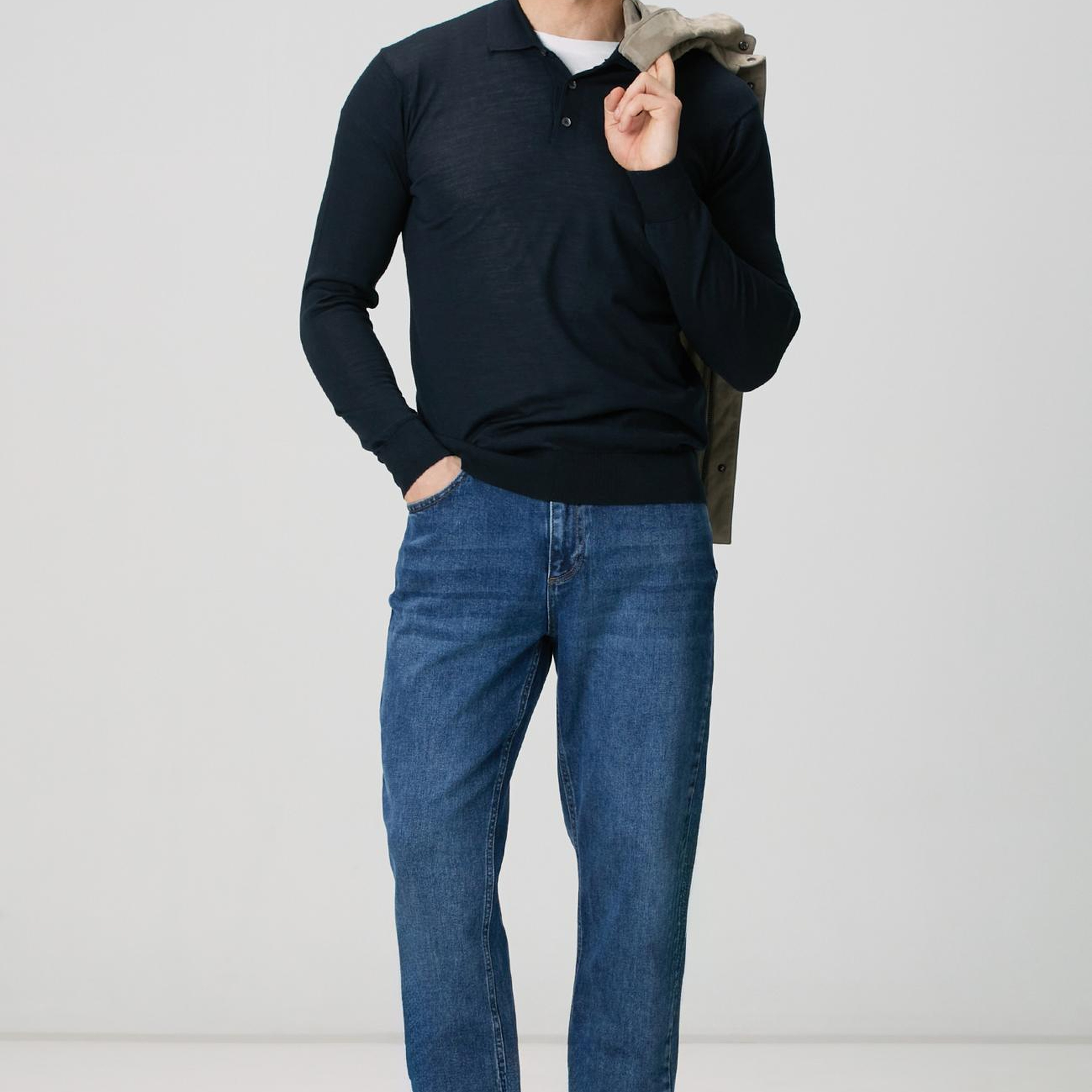 Network Erkek Limited Lacivert Yün Karışımlı Triko Kazak