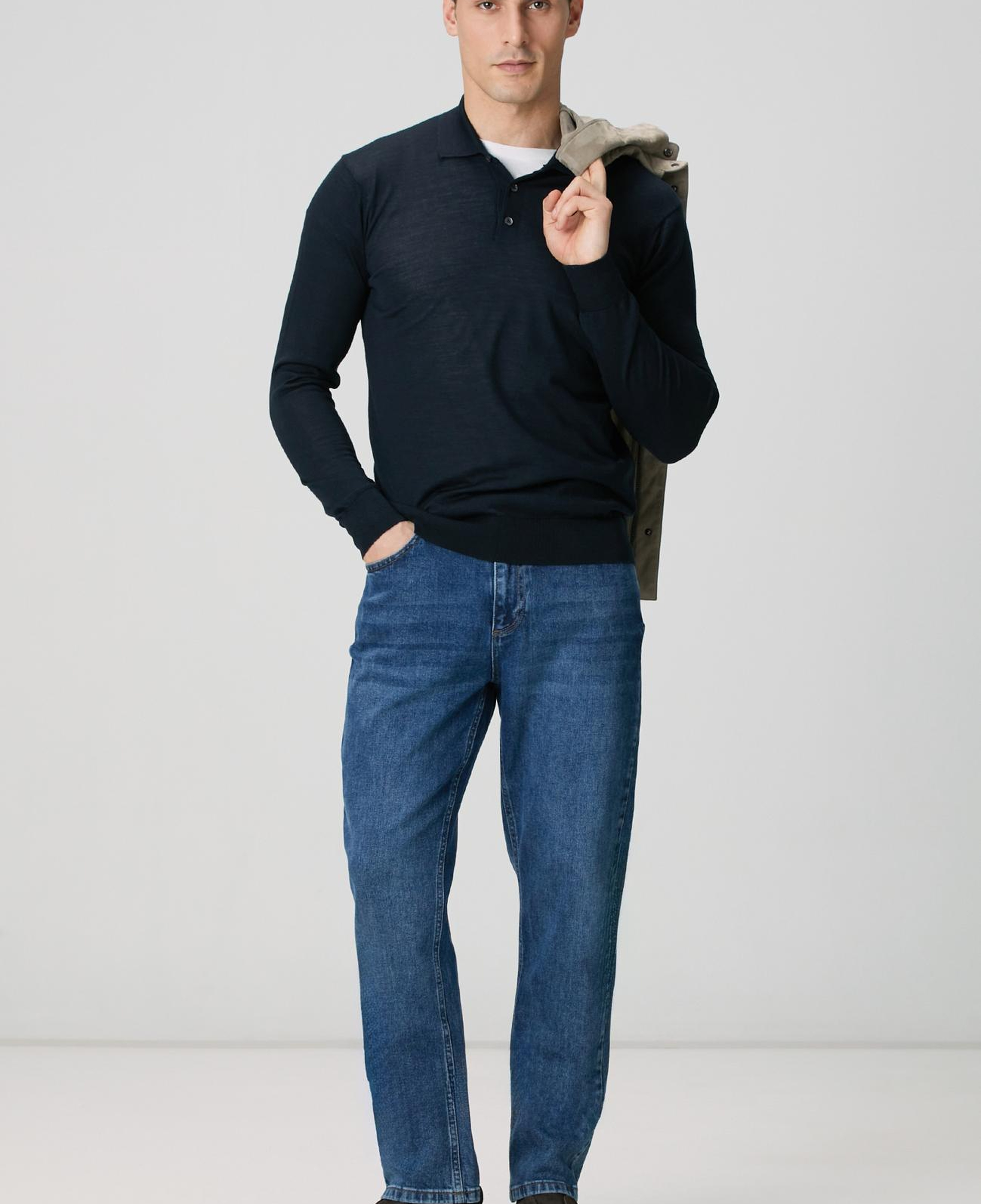 Network Erkek Limited Lacivert Yün Karışımlı Triko Kazak