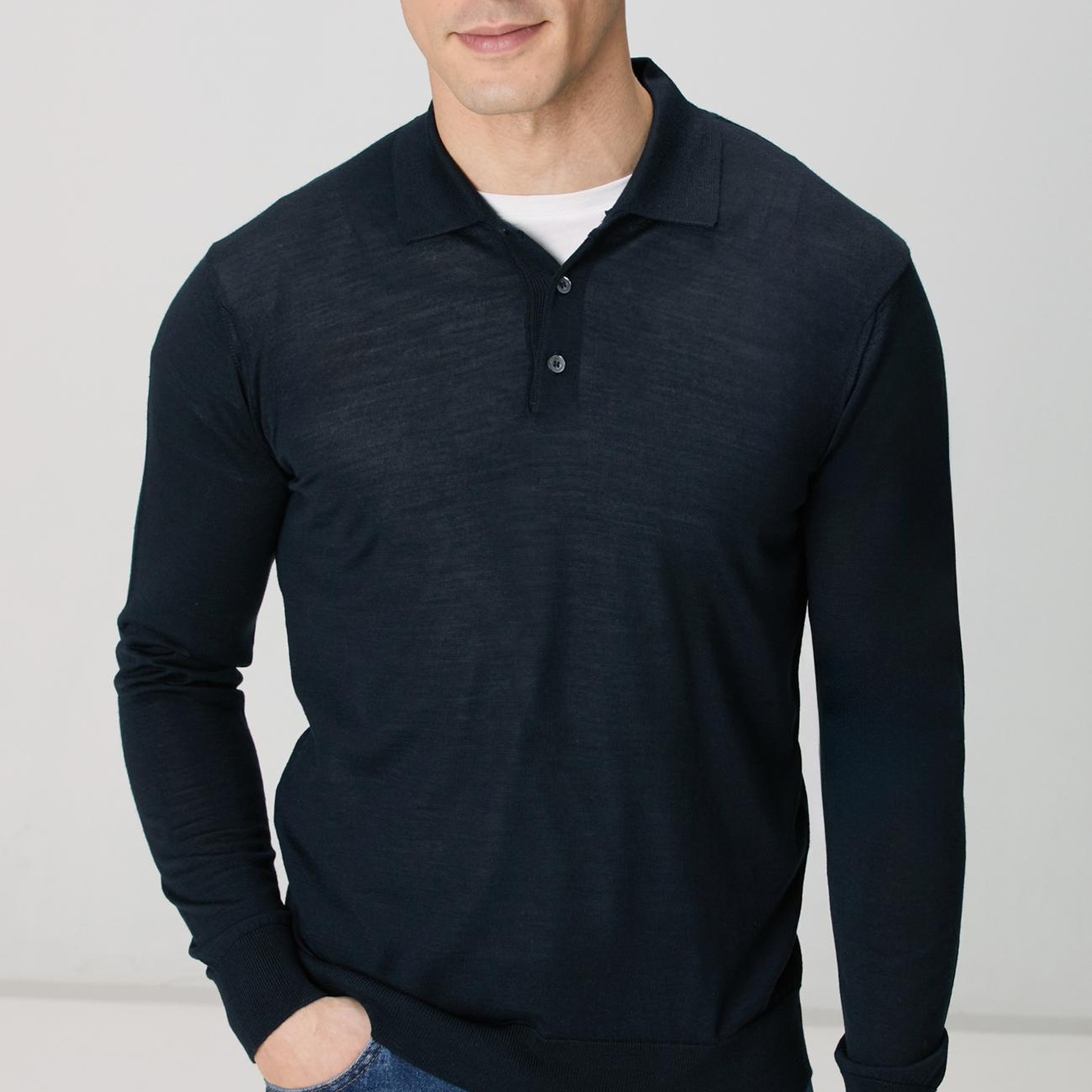 Network Erkek Limited Lacivert Yün Karışımlı Triko Kazak