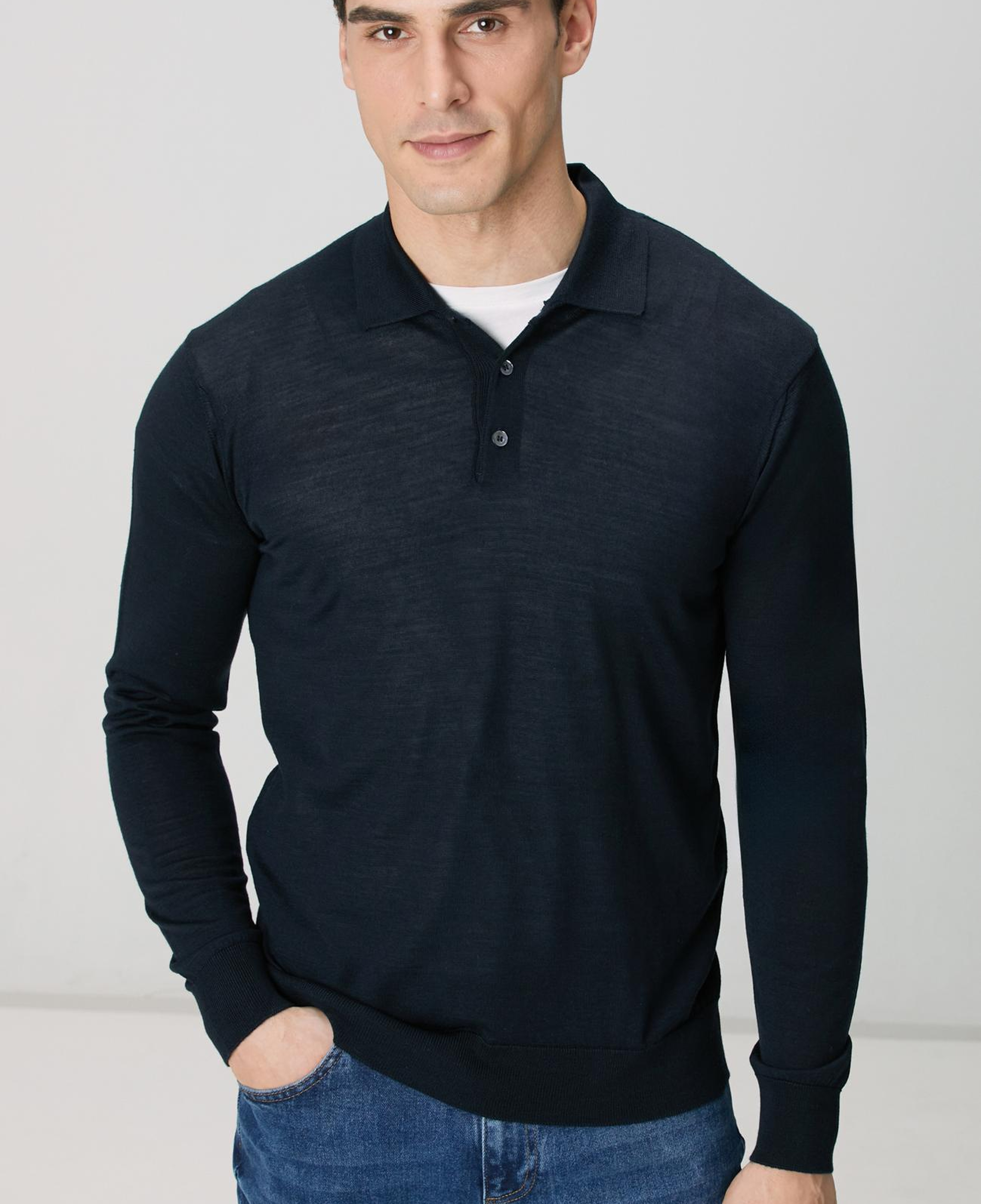 Network Erkek Limited Lacivert Yün Karışımlı Triko Kazak