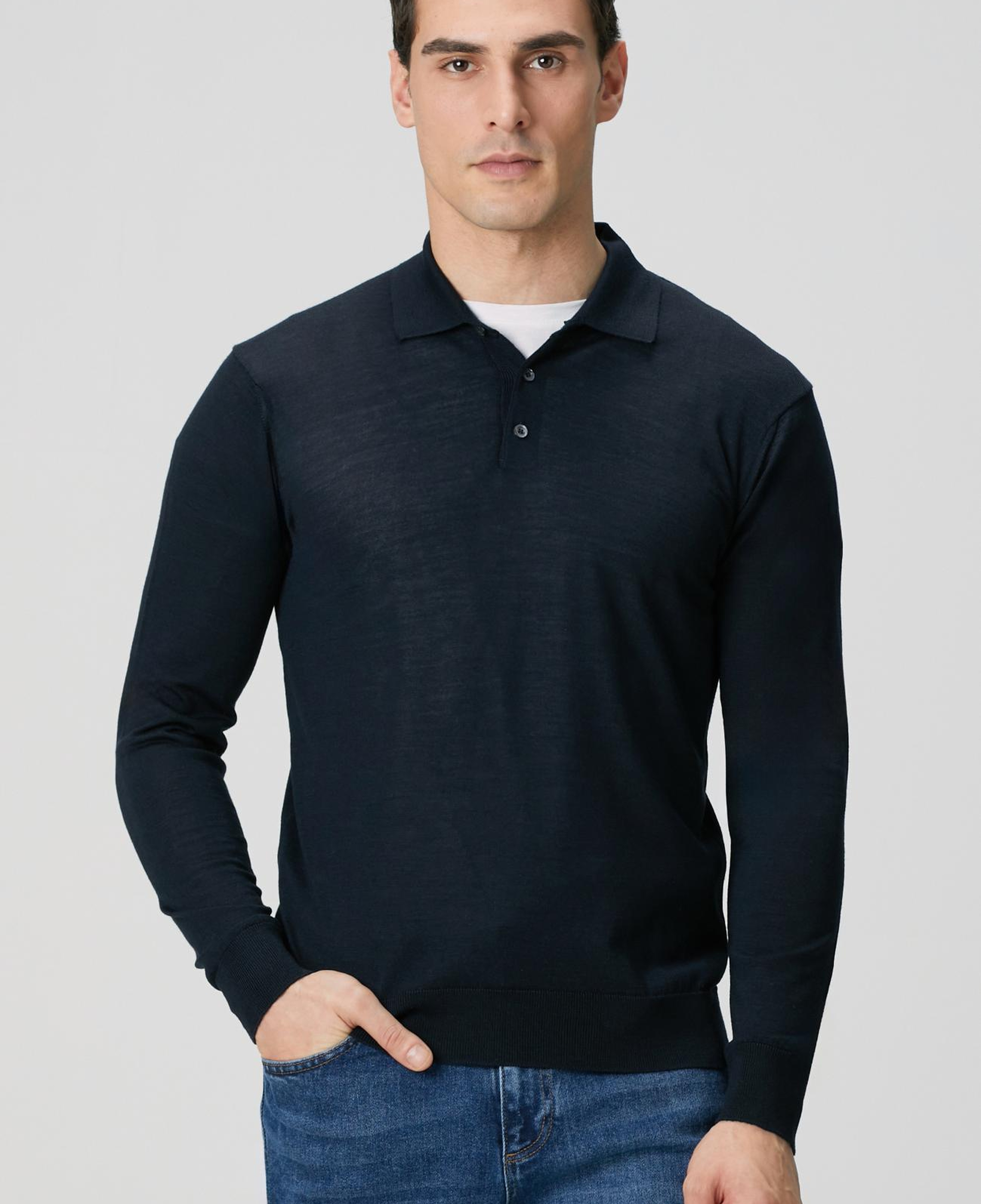 Network Erkek Limited Lacivert Yün Karışımlı Triko Kazak