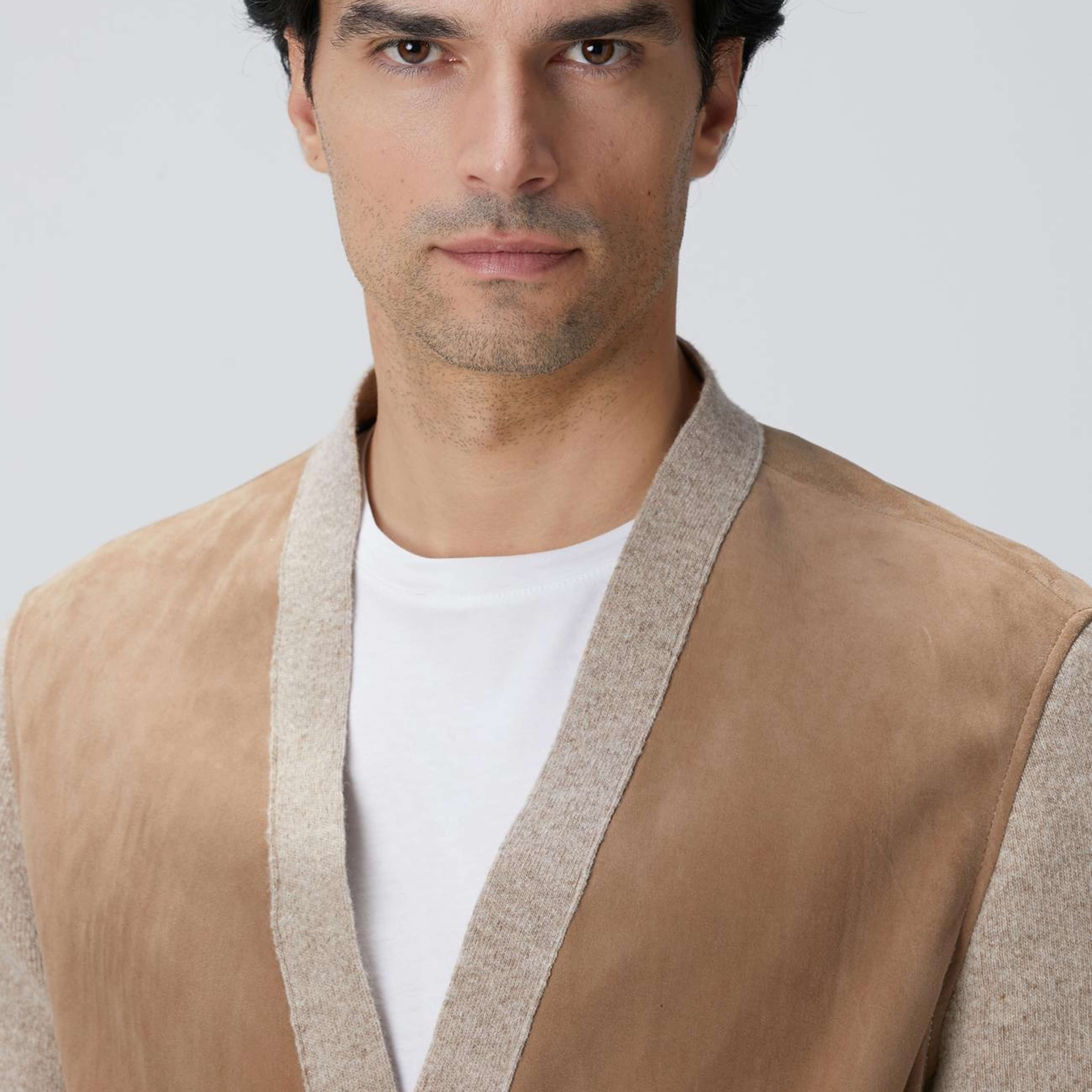 Network Erkek Limited Düğmeli V Yaka Deri Hırka