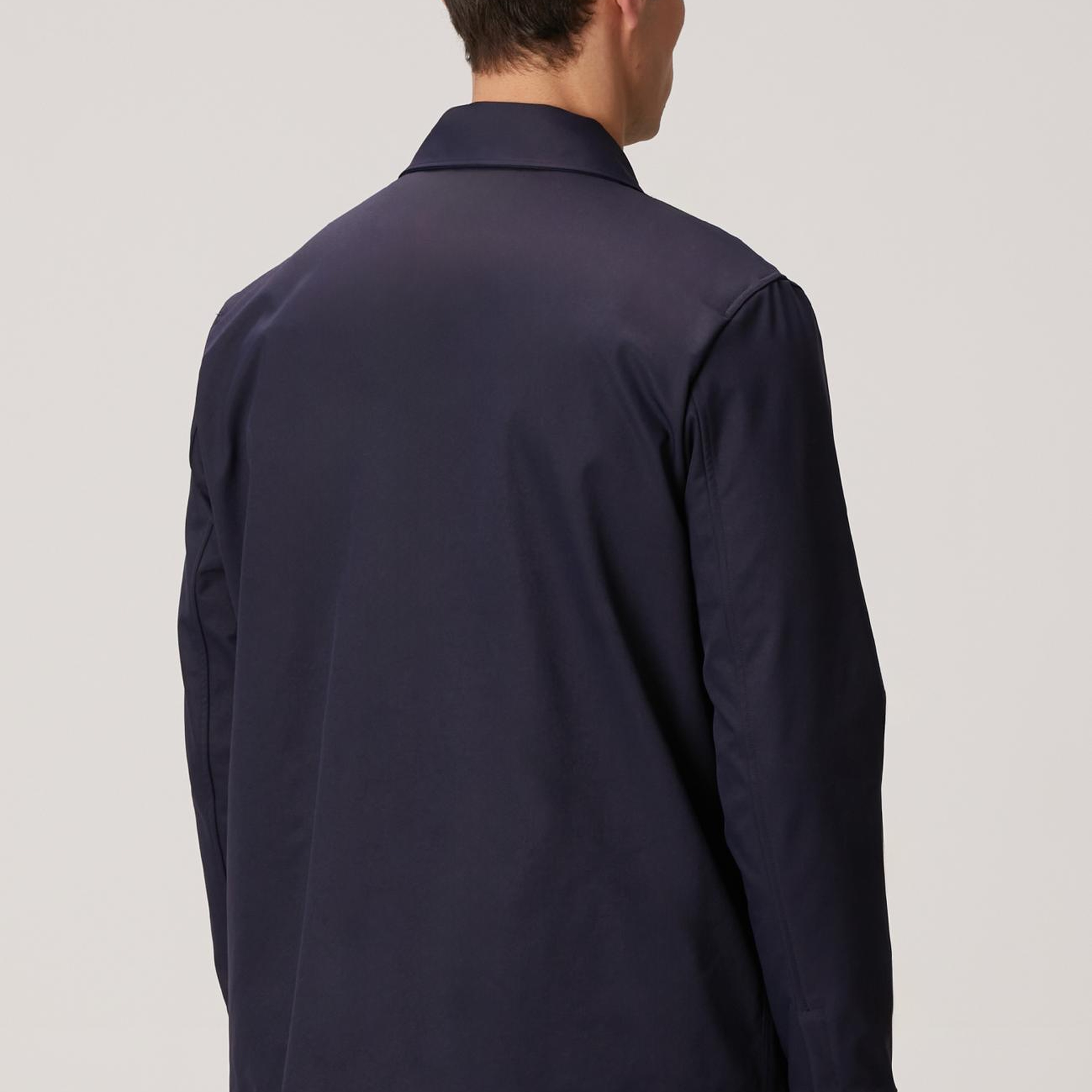 Network Erkek Lacivert Torba Cep Detaylı Keten Dış Gömlek