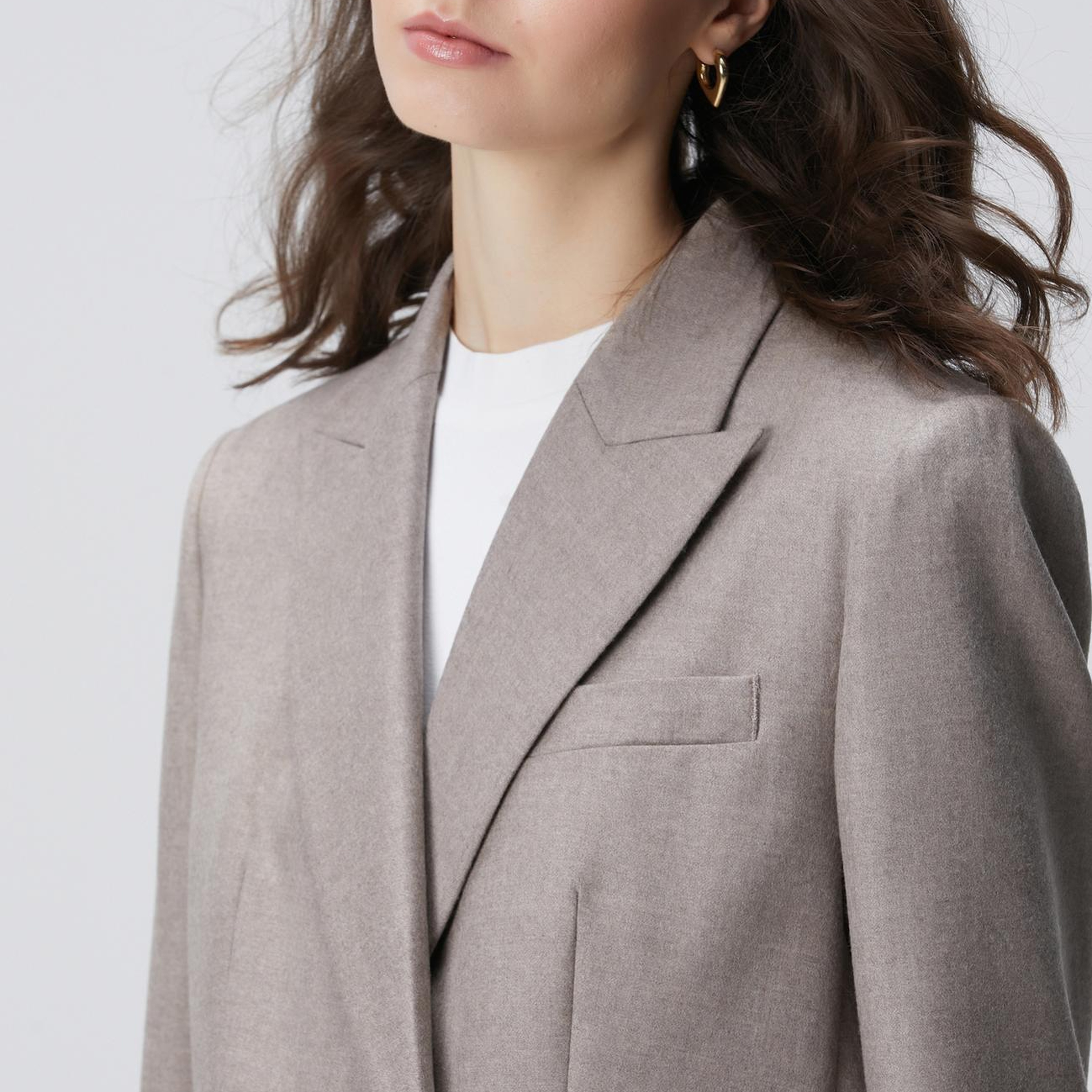 Network Kadın Limited Loro Piana Vizon Kaşmir Karışımlı Yün Ceket