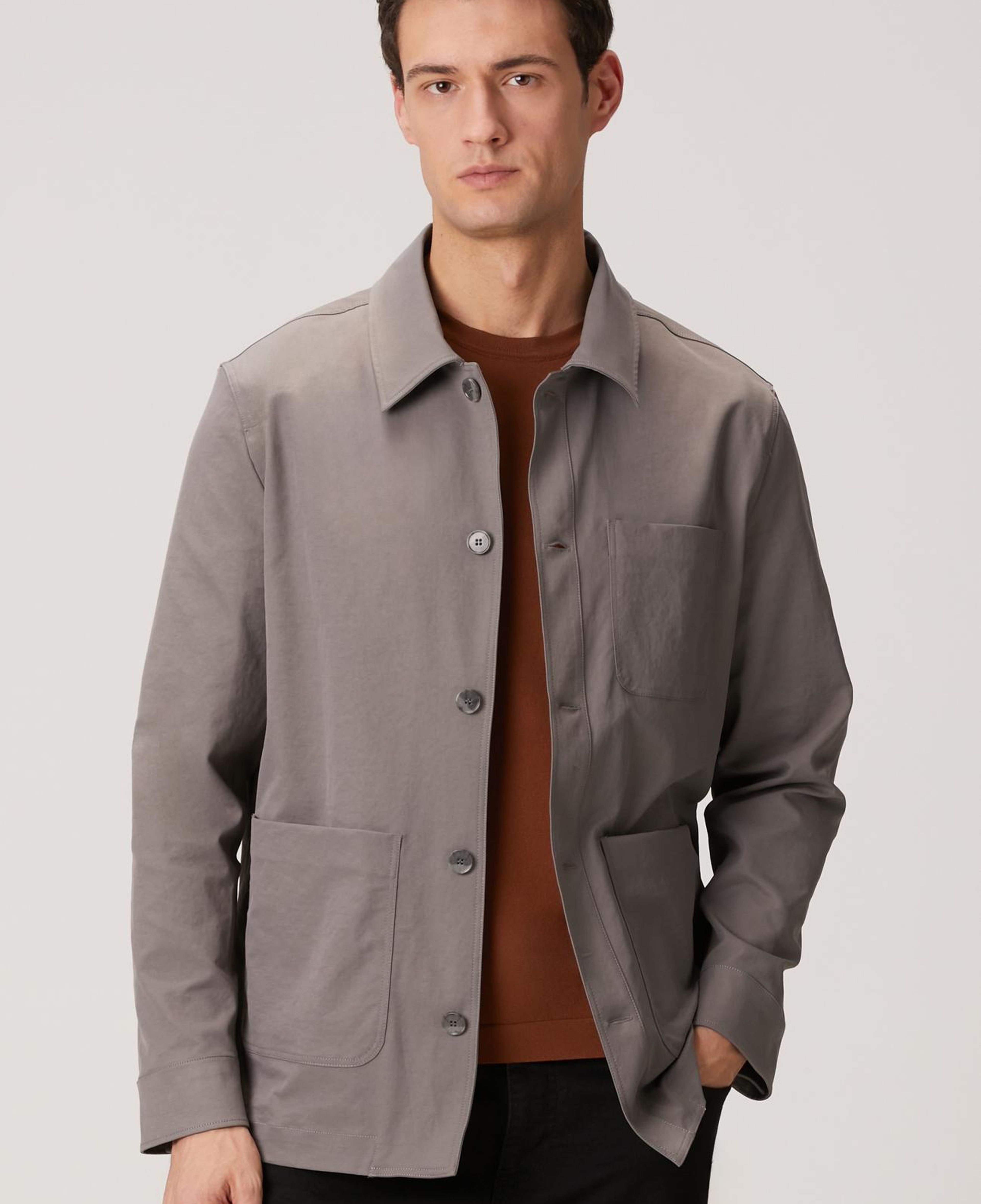 Network Erkek Koyu Gri Dış Gömlek