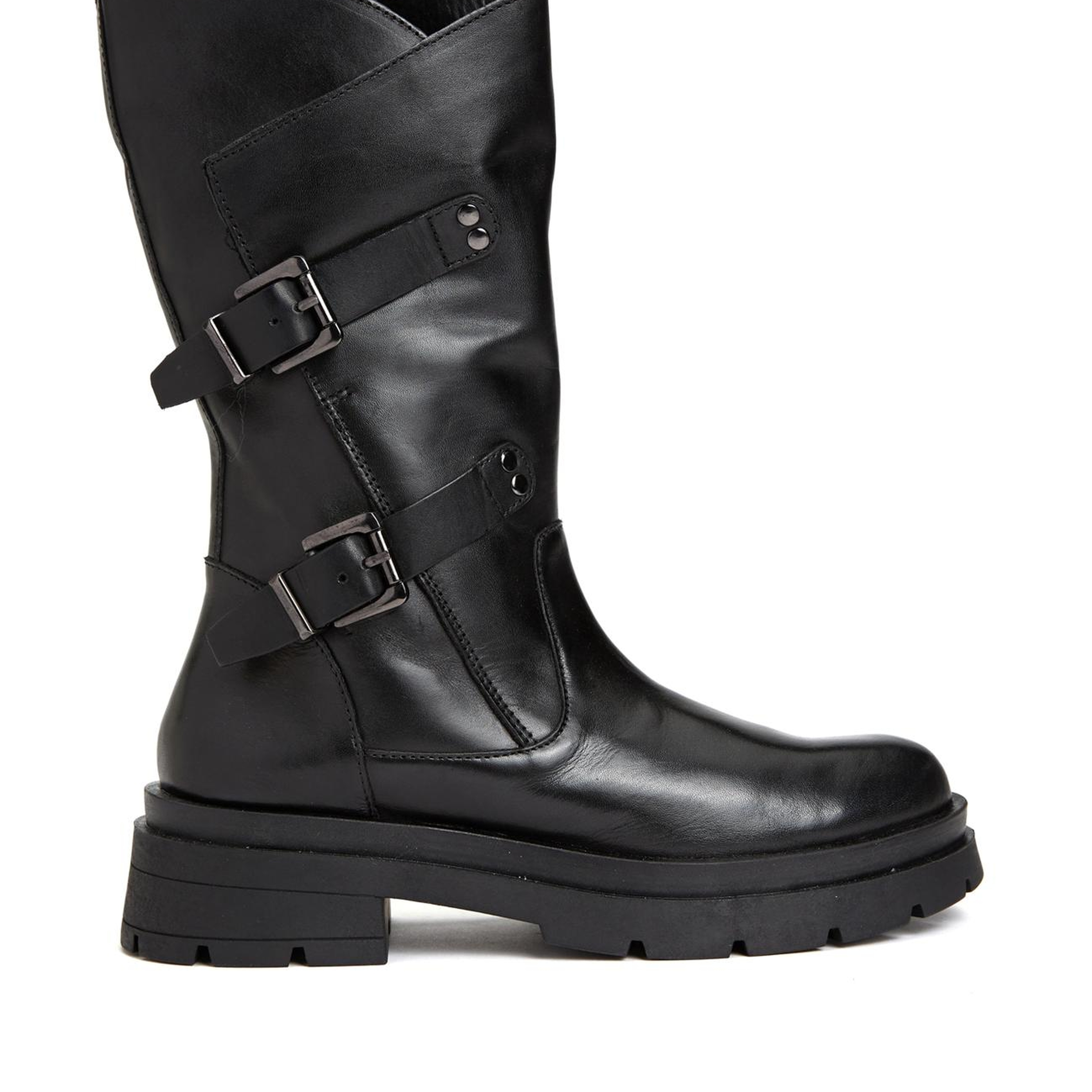 Divarese Kadın Siyah Deri Bot