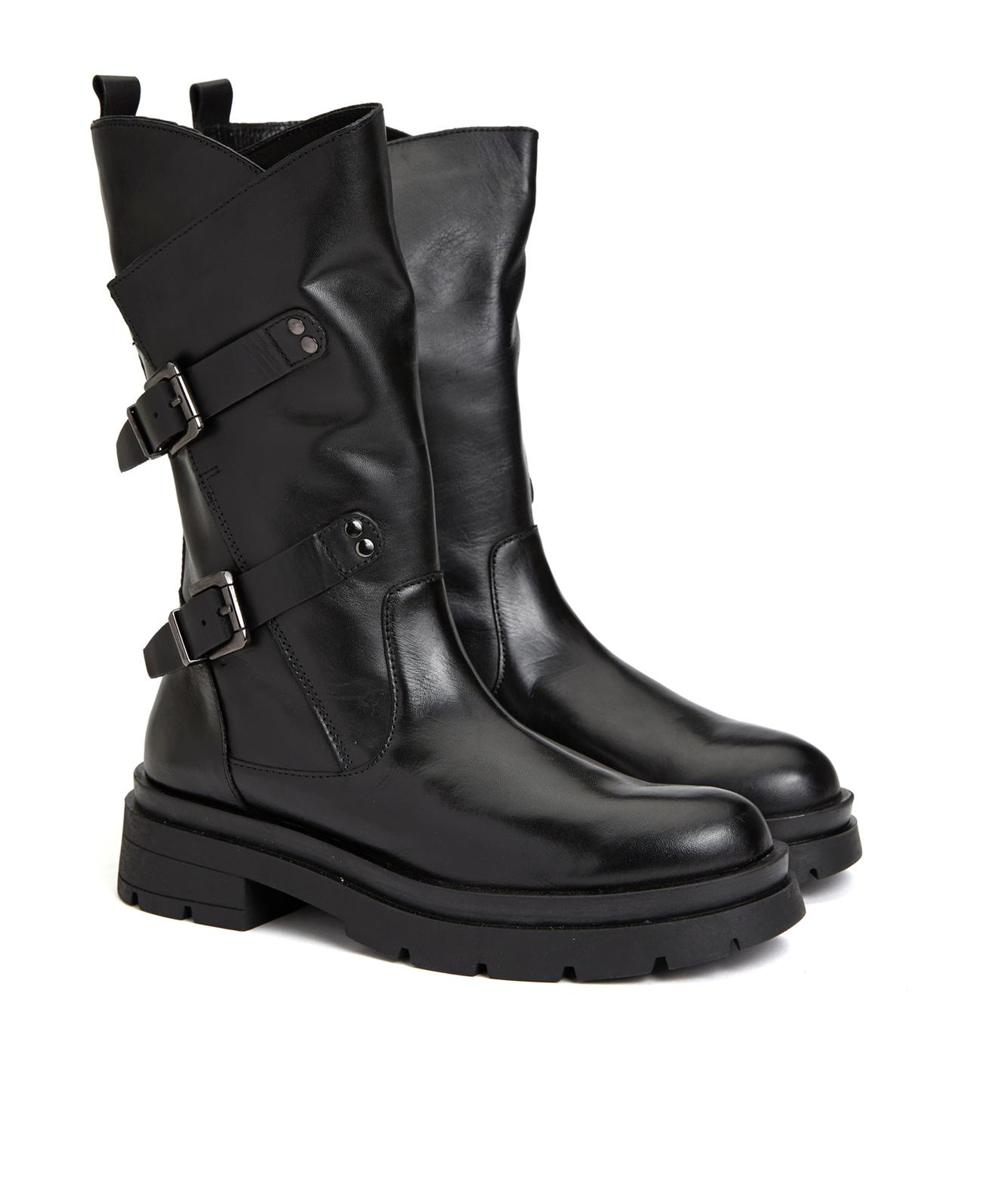 Divarese Kadın Siyah Deri Bot