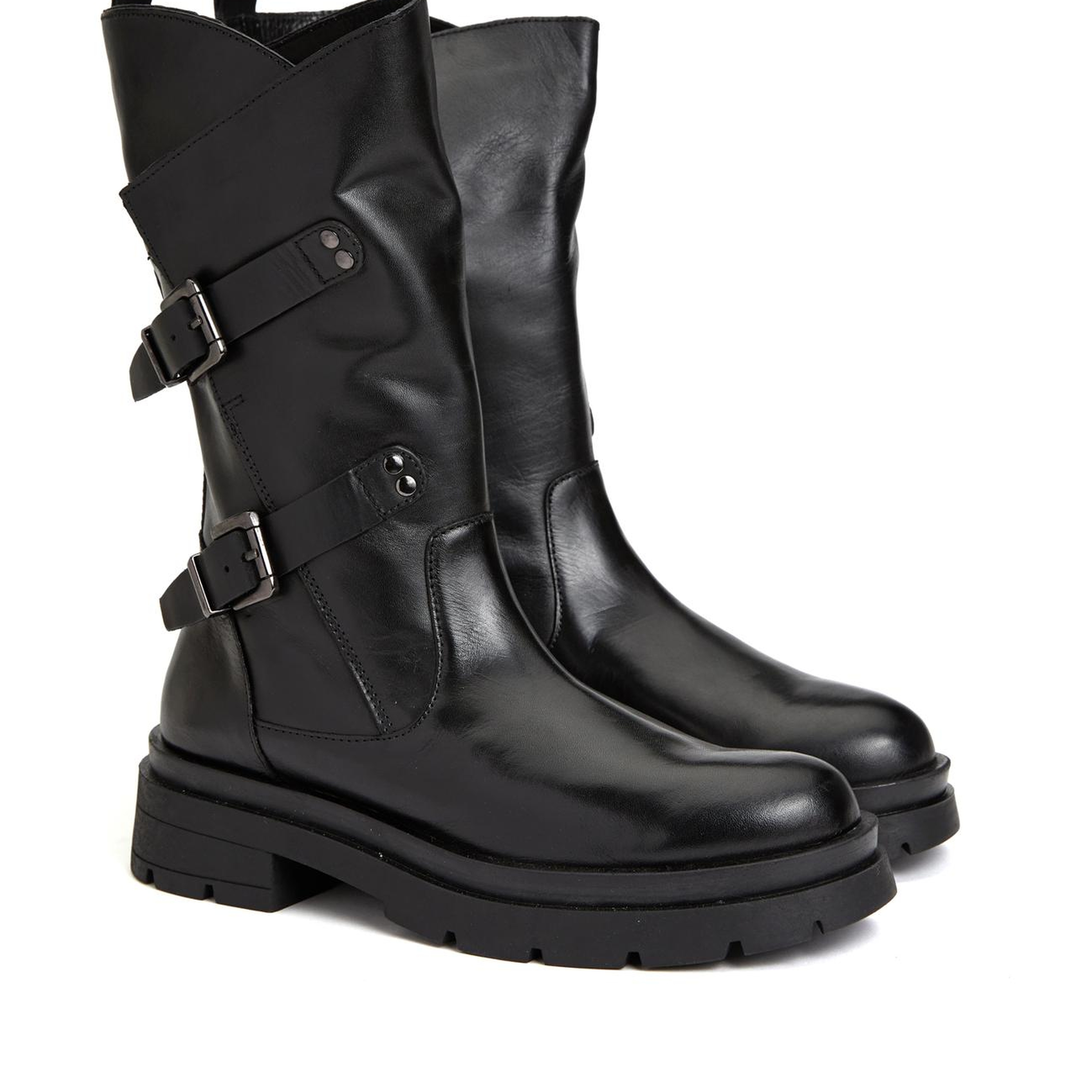 Divarese Kadın Siyah Deri Bot